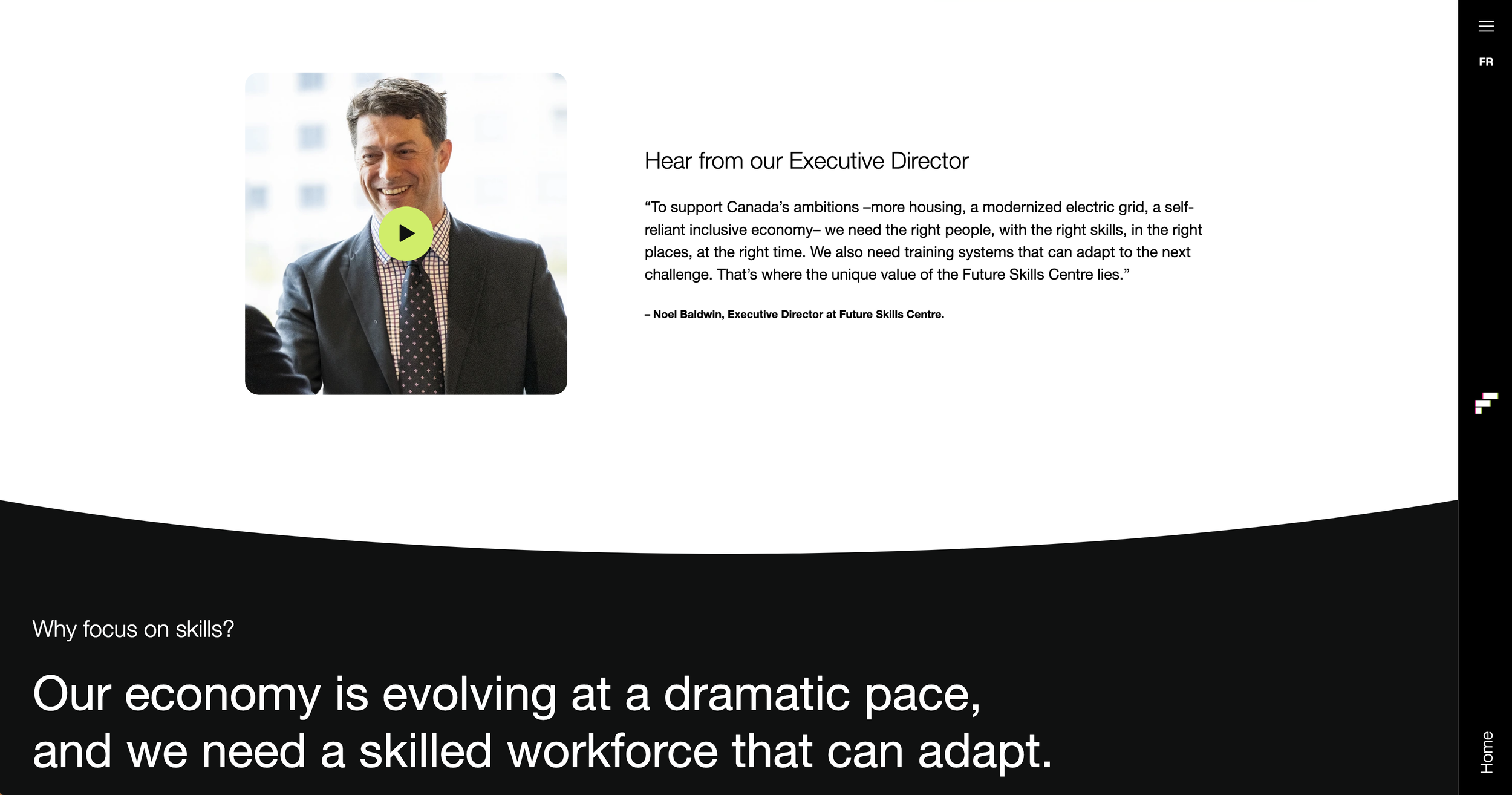 home page of the impact report