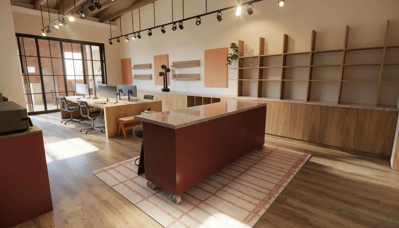 kitchen materials being showcased in the Pasadena design-build whole home remodel showroom