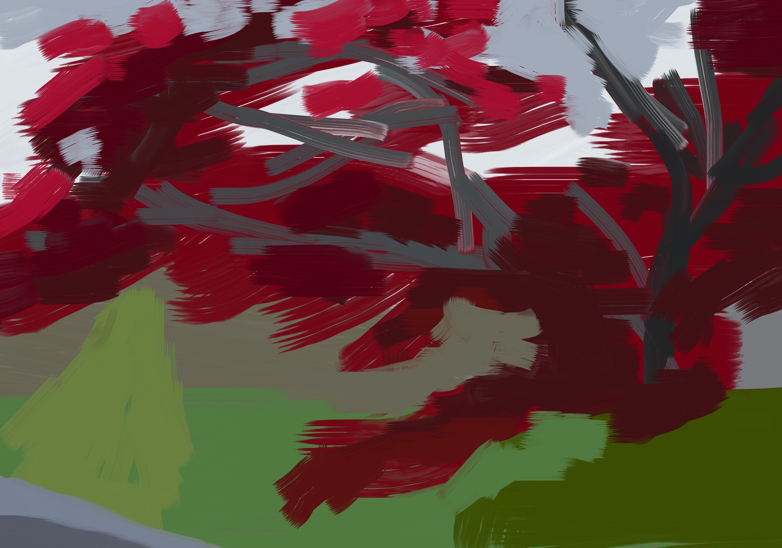 Japanese Maple, iPhone drawing, 2021