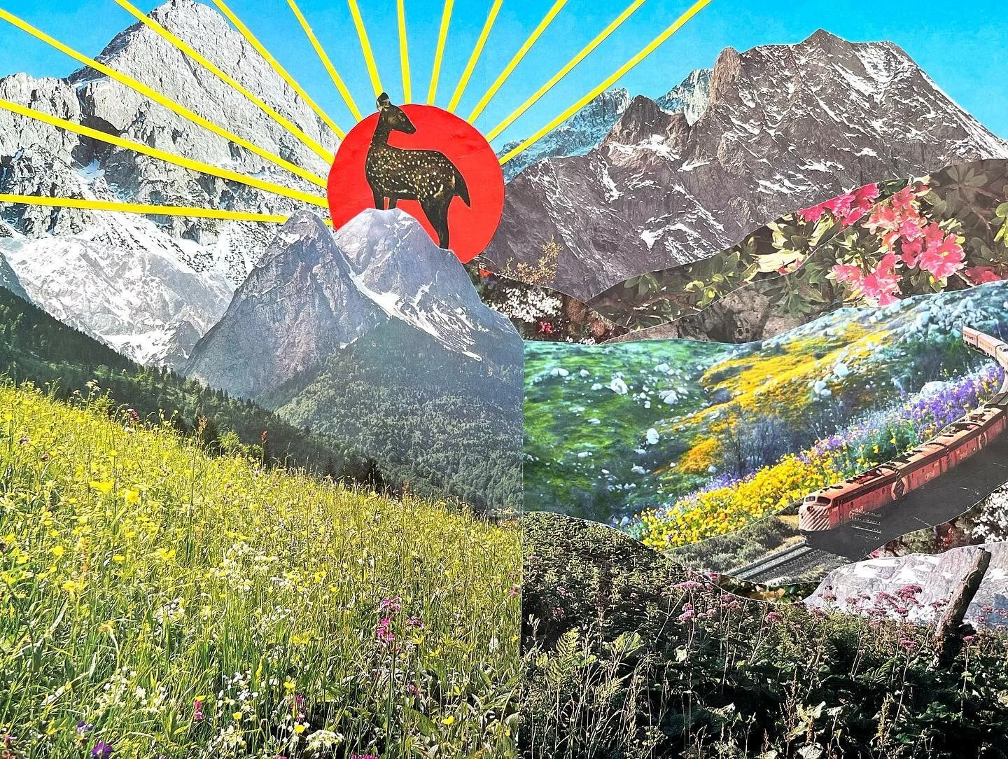 Very excited to unveil the collage commissions that I have been working on for @modernaccorddepot 💜 

@modernaccorddepot is a former train depot in Accord, NY that is not only a beautiful vacation rental, but also a very special artist residency spa