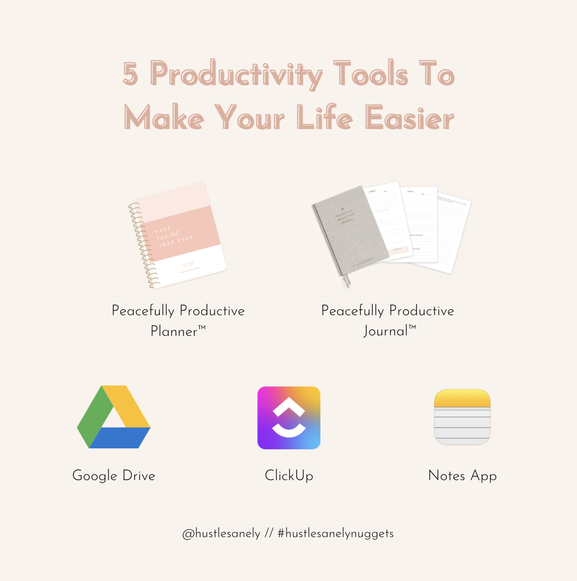 5 Productivity Tools To Make Your Life Easier — Hustle Sanely® by Jess  Massey