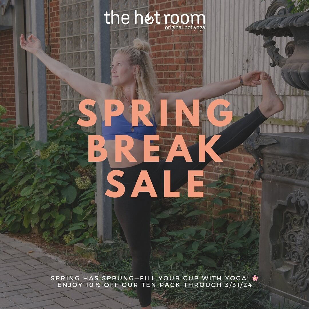 Spring has sprung&mdash;fill your cup with yoga! 🌸 enjoy 10% off our ten pack through 3/31/24. Link in bio - use promo code: OHHEYSPRING 

#fillyourcup #thehotroomtn #brentwoodtnmoms #franklintn #brentwoodtn