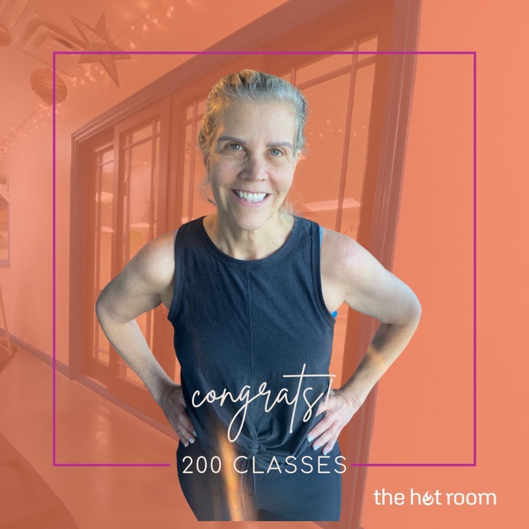 Way to go Patricia! 200 classes and counting! You are a rockstar and we have loved watching you shine! 🤩
#thehotroomtn #milestones #infernohotpilates #hotyogamakesyouhot #hotyoga