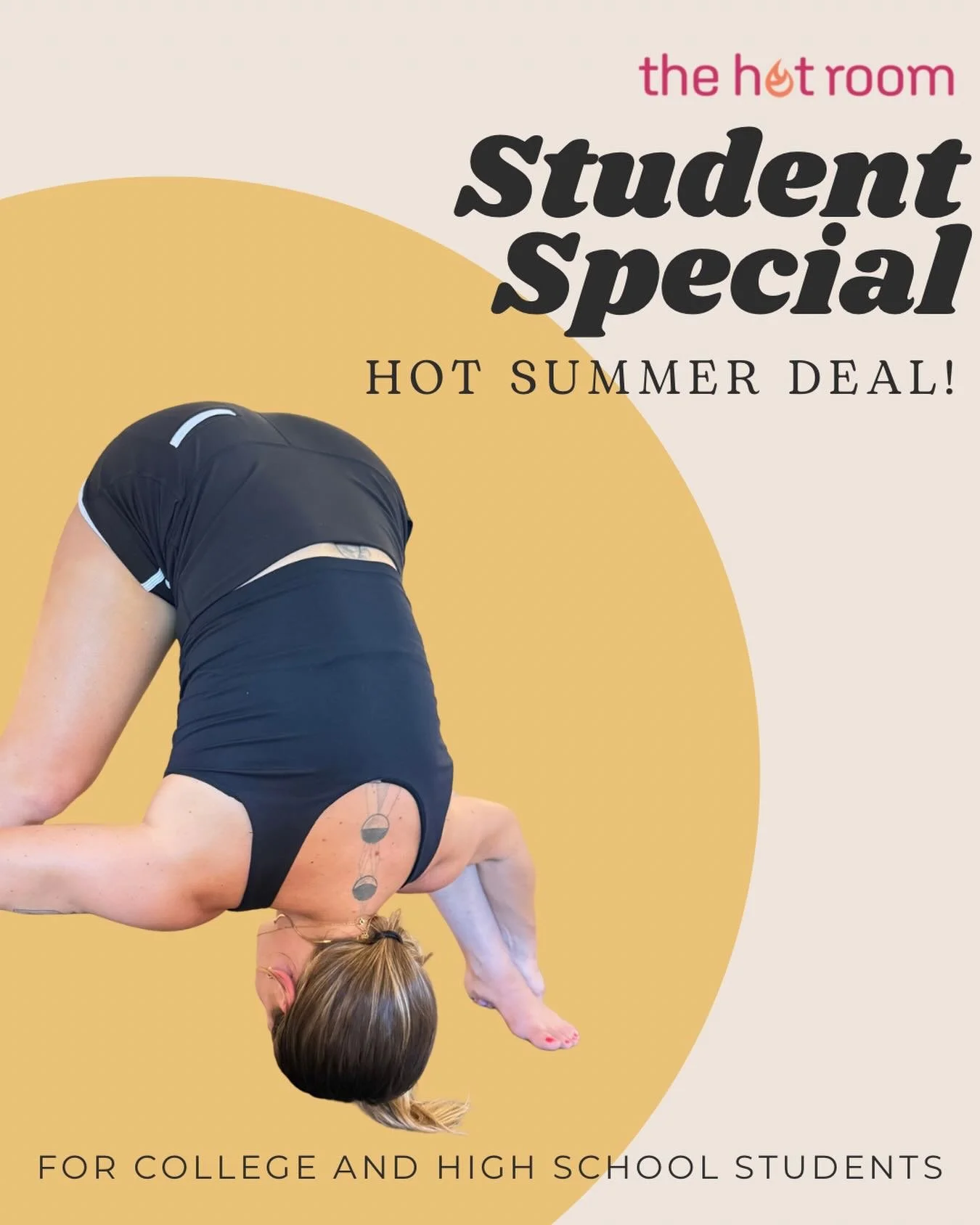 ☀️ STUDENT SUMMER SPECIAL ☀️

School may be out&hellip; but your movement routine doesn&rsquo;t have to be.

Stay strong, sweat it out, clear your head, and keep some structure in your summer. 🔥

🎓 Unlimited Student Specials at The Hot Room
&bull; 