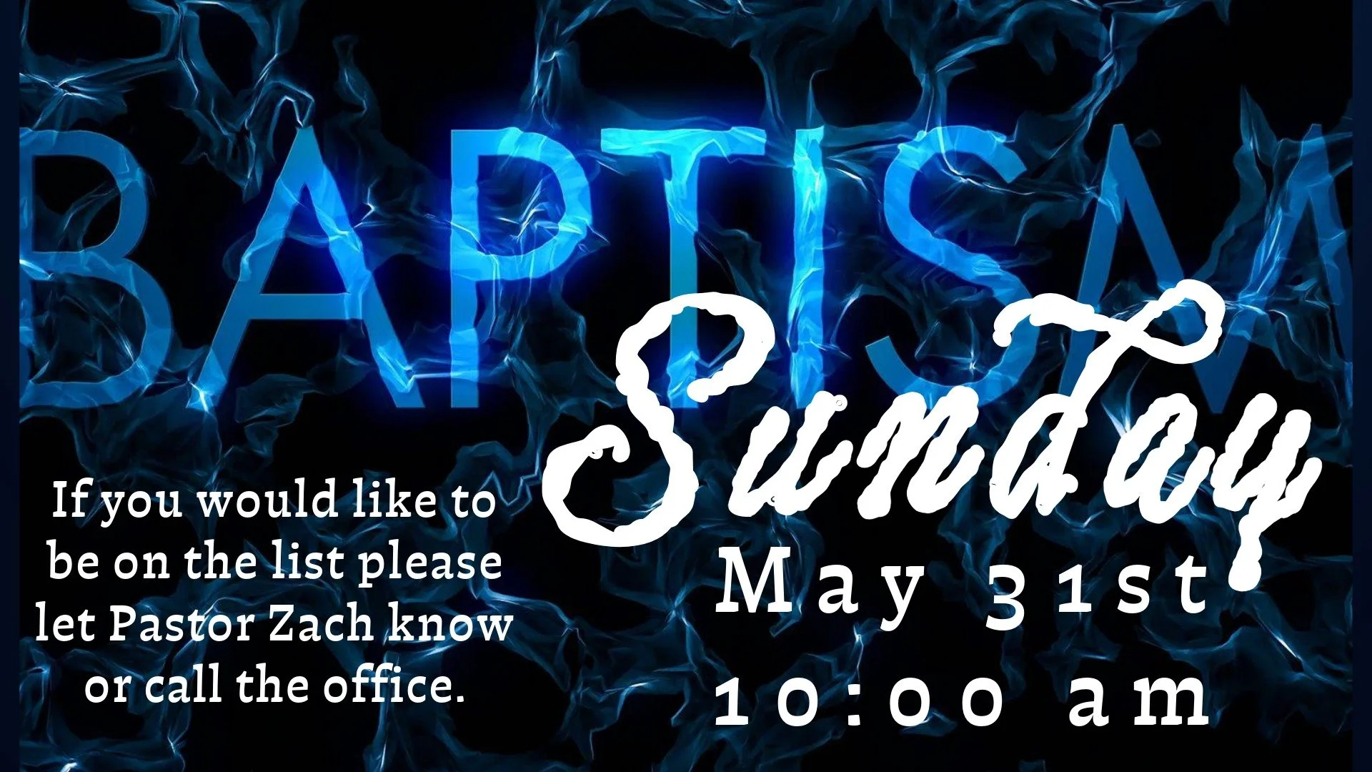 Baptism Sunday