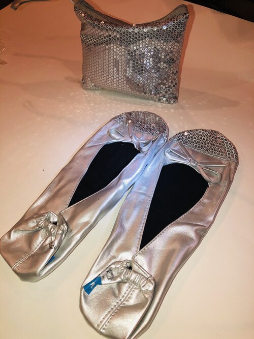 Sequin toe silver