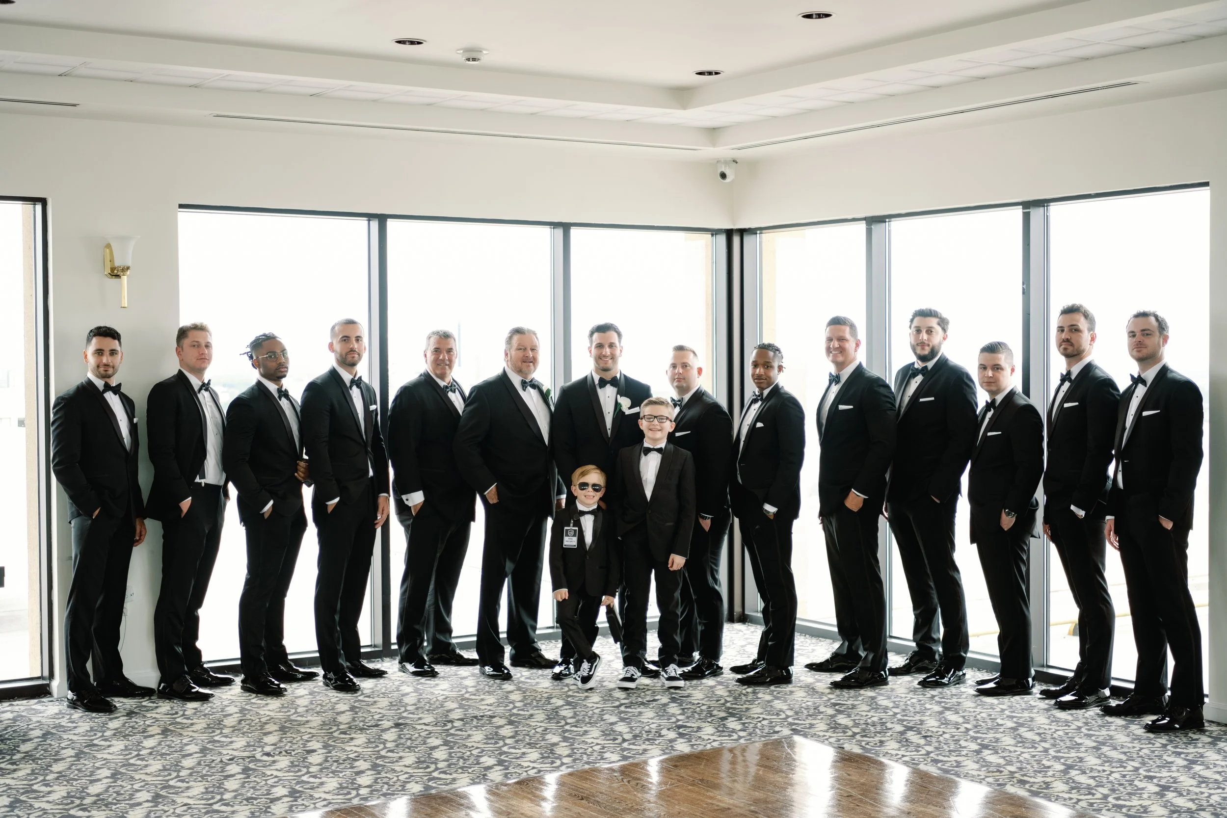 Wedding party in tuxedos at The Tux Guys North Bergen NJ