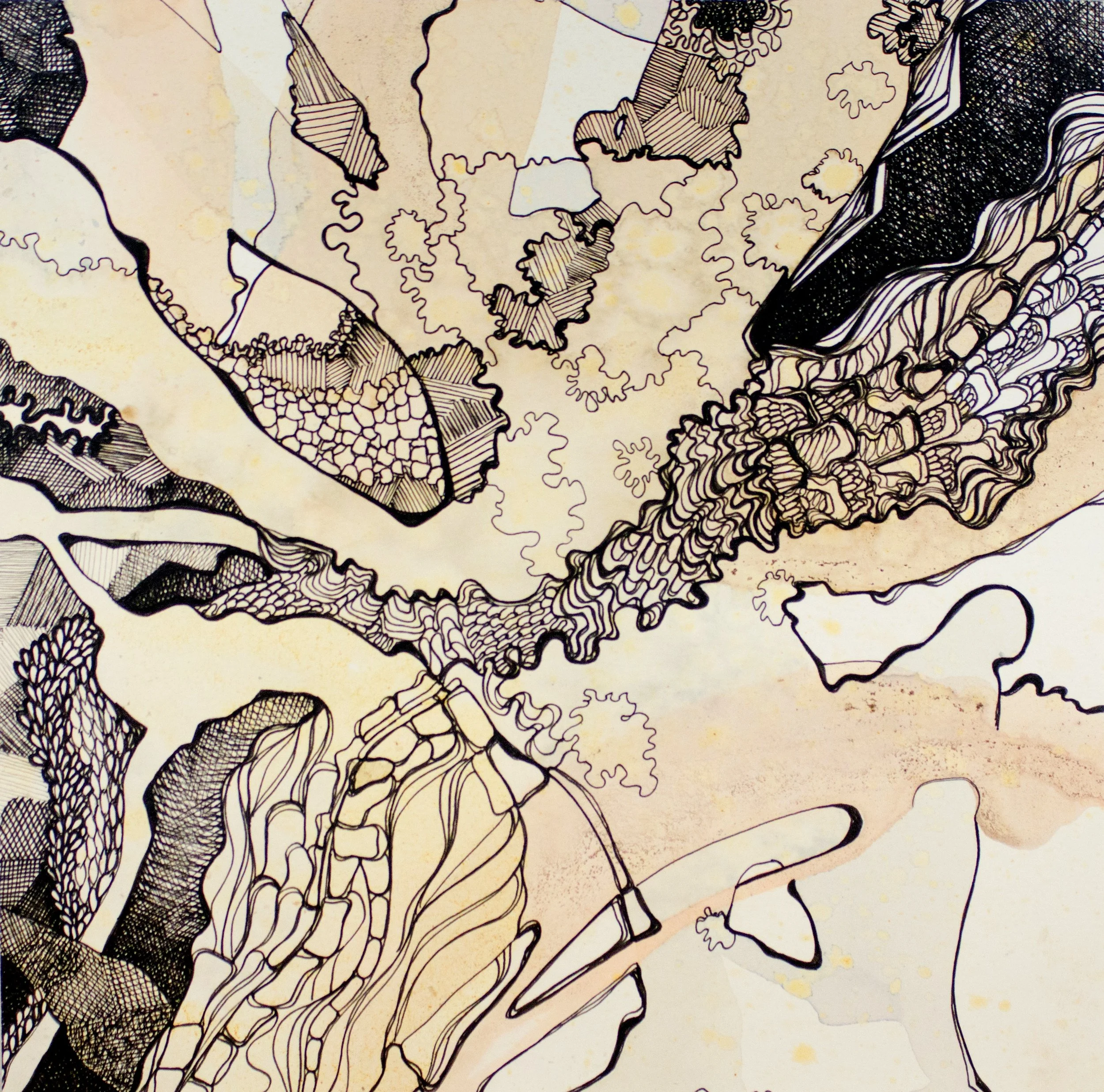 INTERSECT 5   |   ink, watercolor, paper