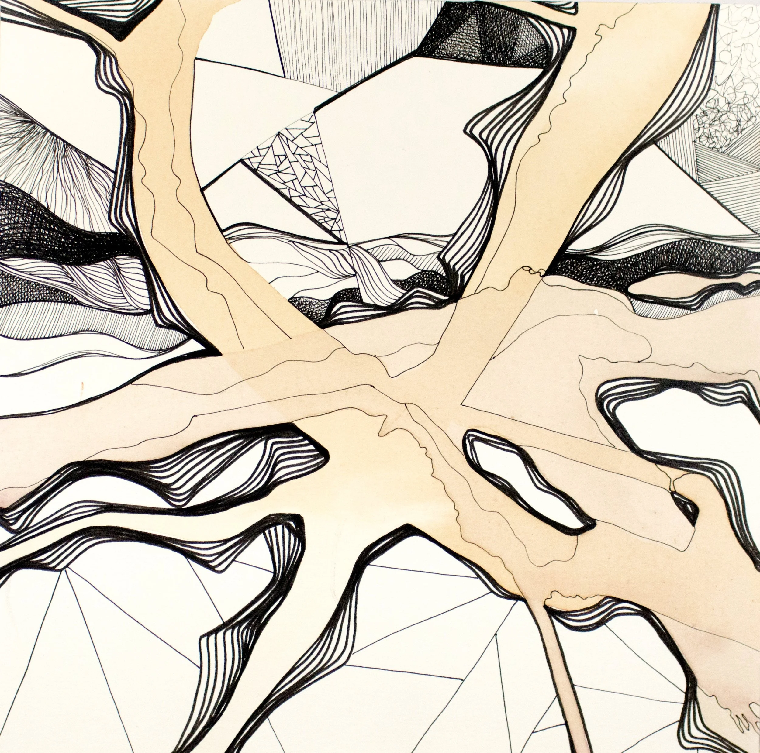 INTERSECT 3   |   ink, watercolor, paper