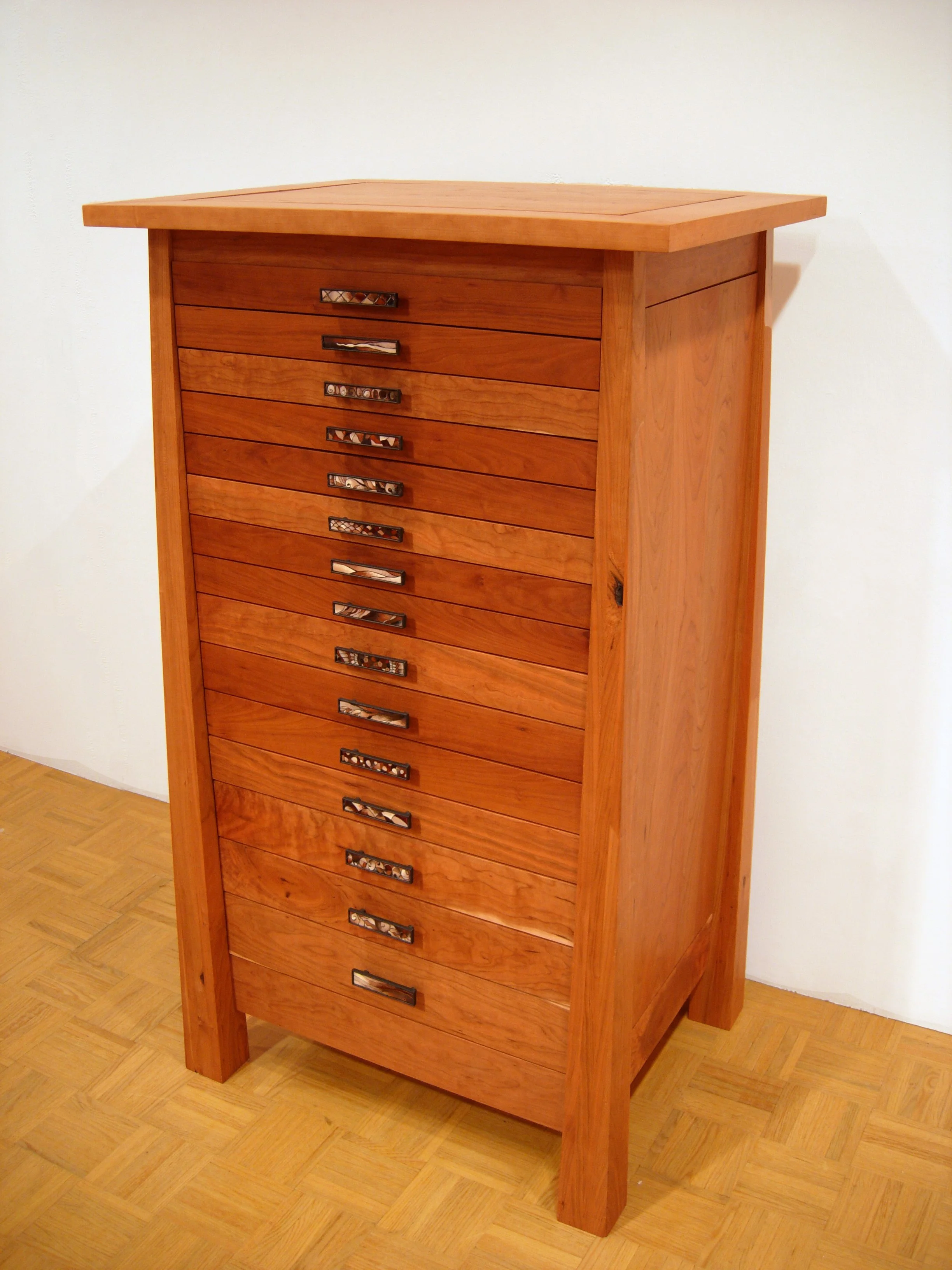 COLLECTION CABINET   |   cherry, poplar, enamel, copper