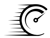 Speedometer with a needle indicating high speed