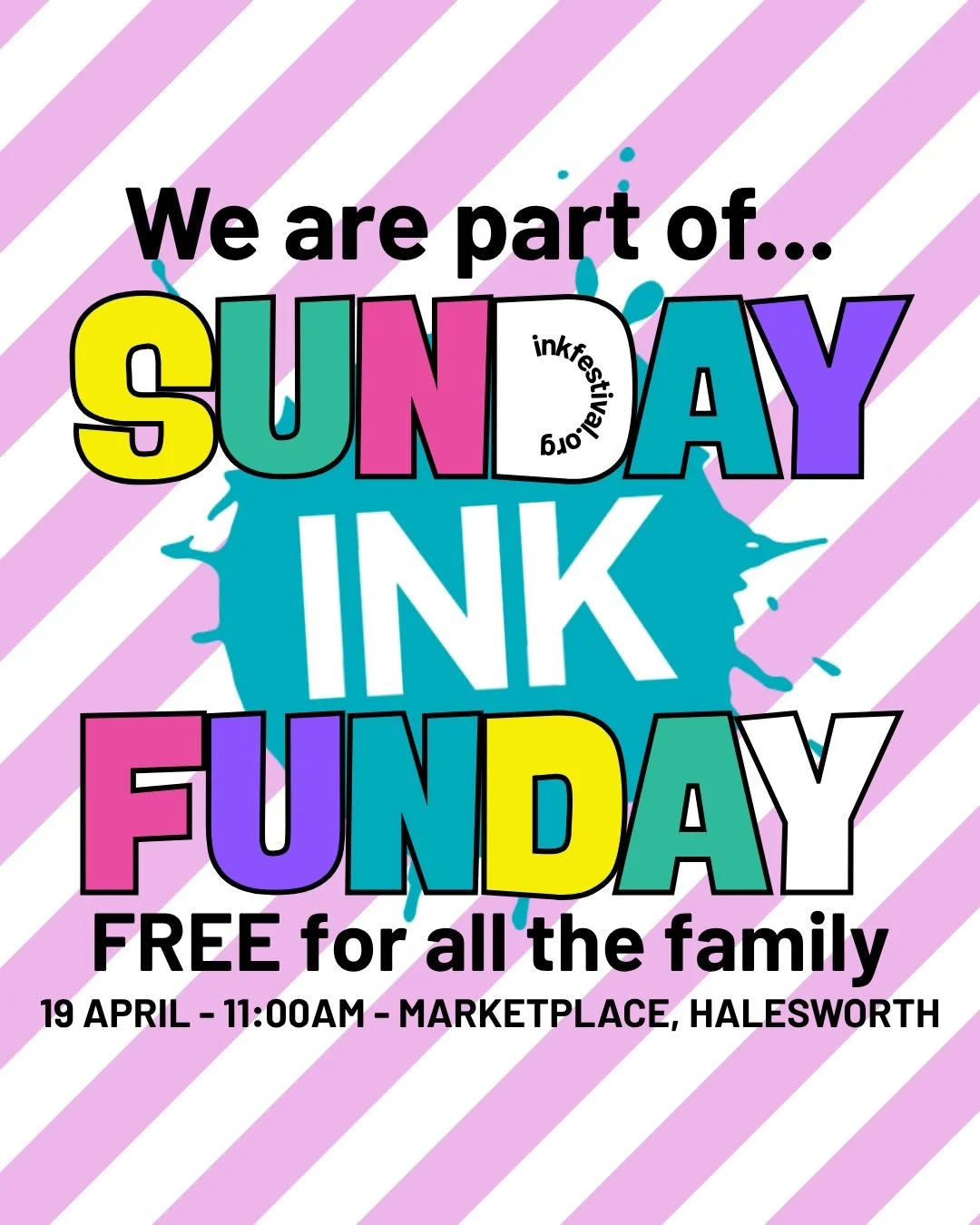Thrilled to be returning the fantastic Halesworth @ink.festival SUNDAY FUNDAY on Sunday 19th April, this time with the wonderfully talented @florenceandthefacepaints to bring you lots of sparkle and joy for FREE!!! 🫟🖌️

Check out all the incredible