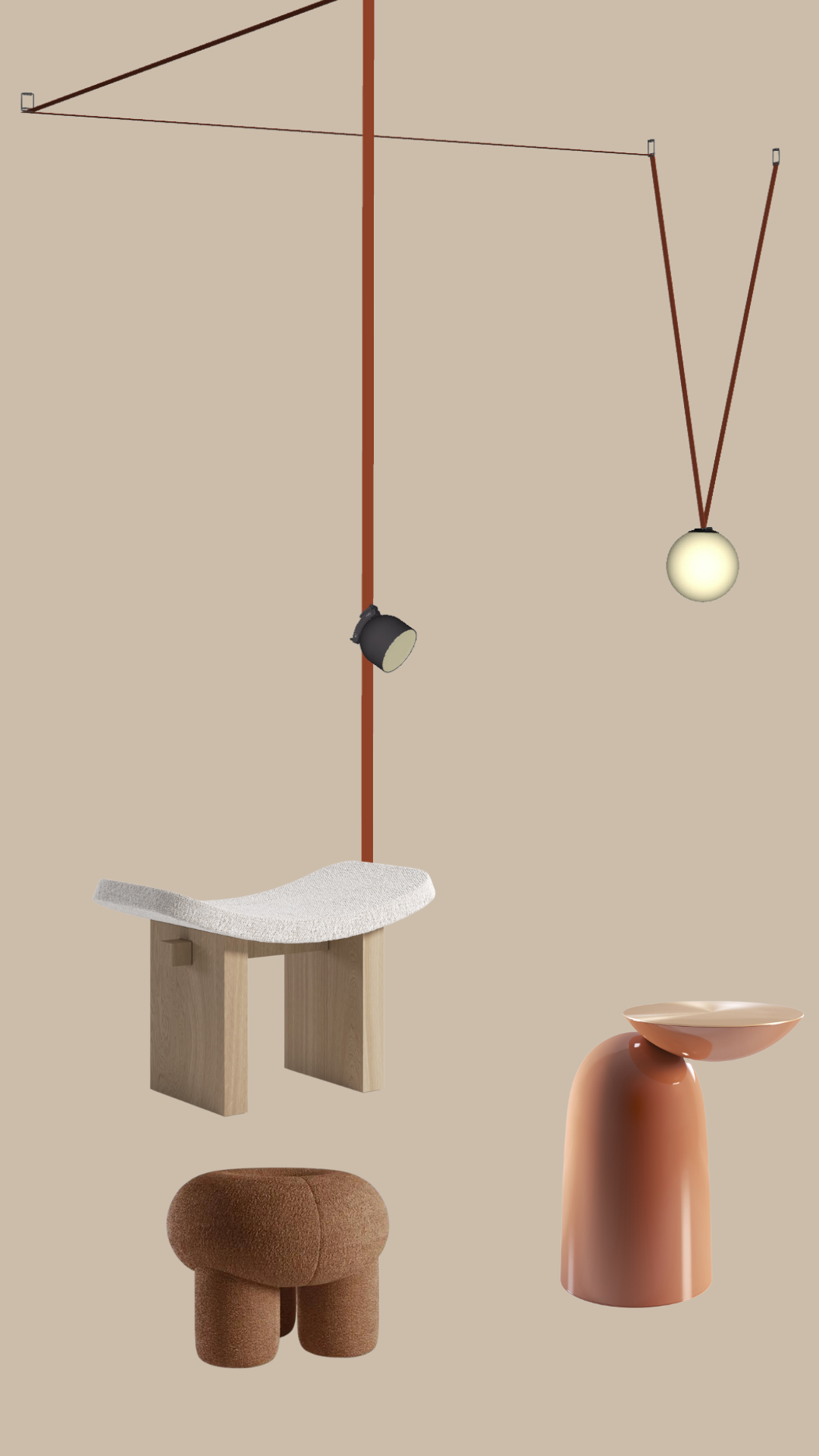 sculptural + characterful