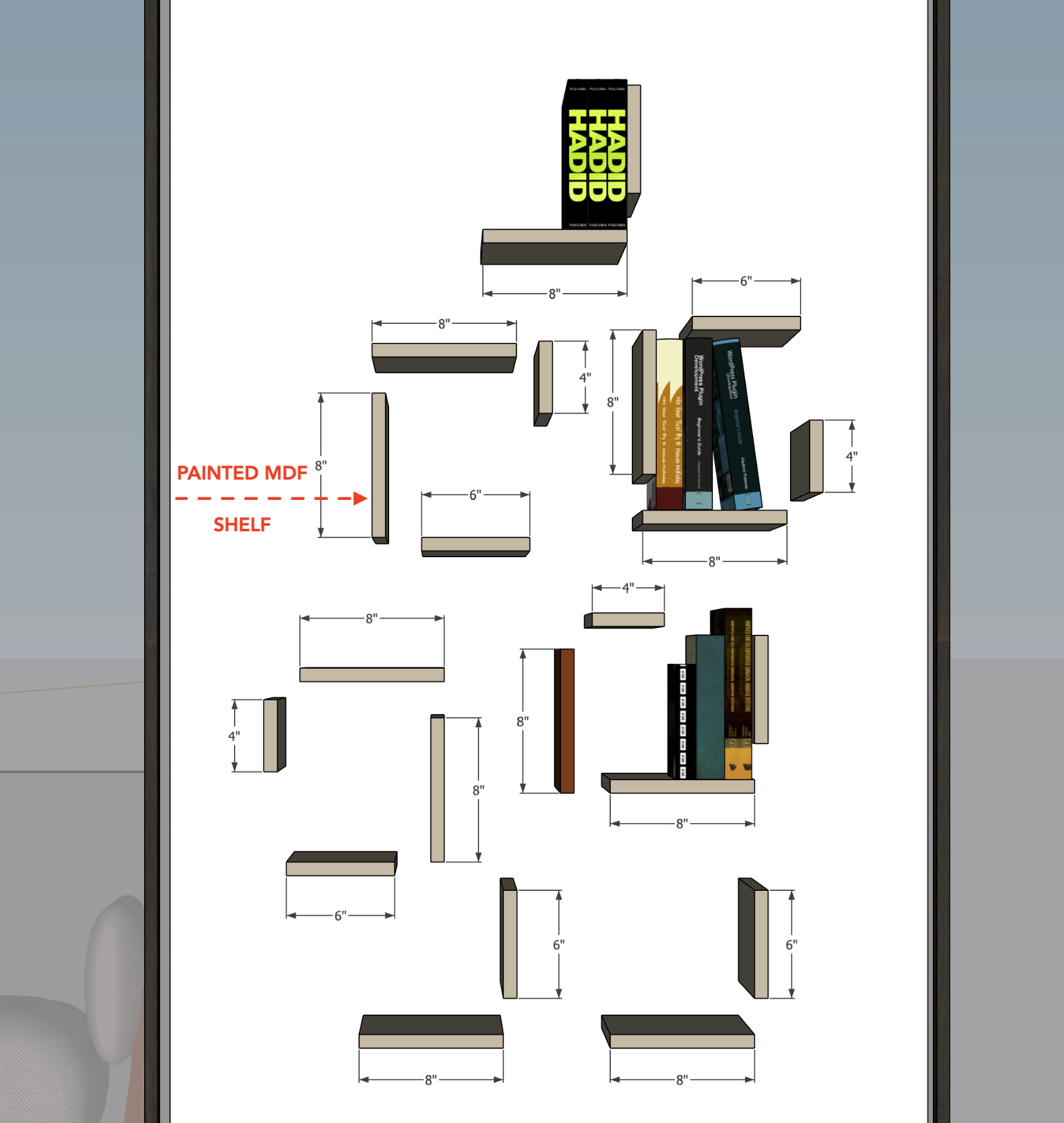 workspace - shelves details