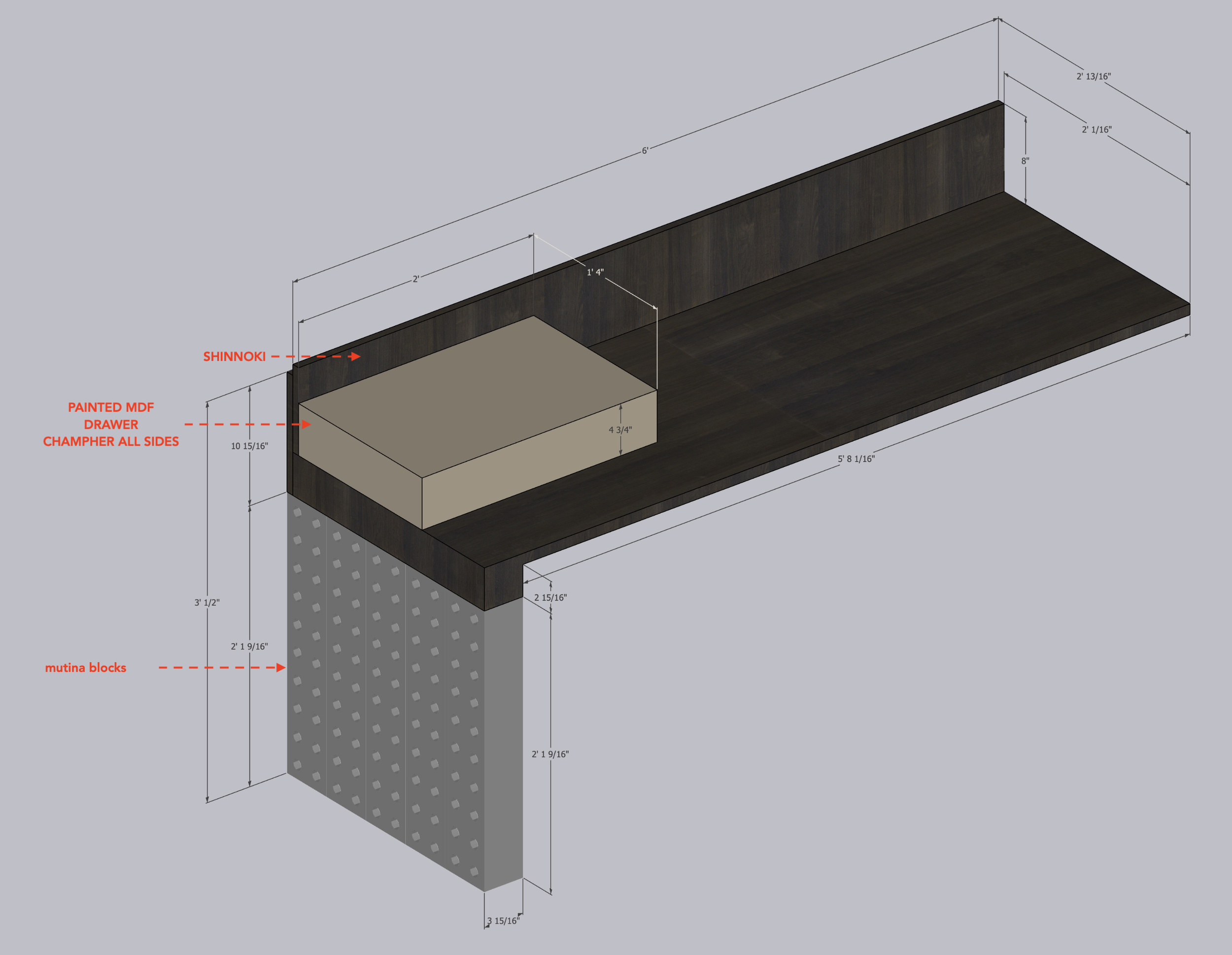 workspace - table design detail