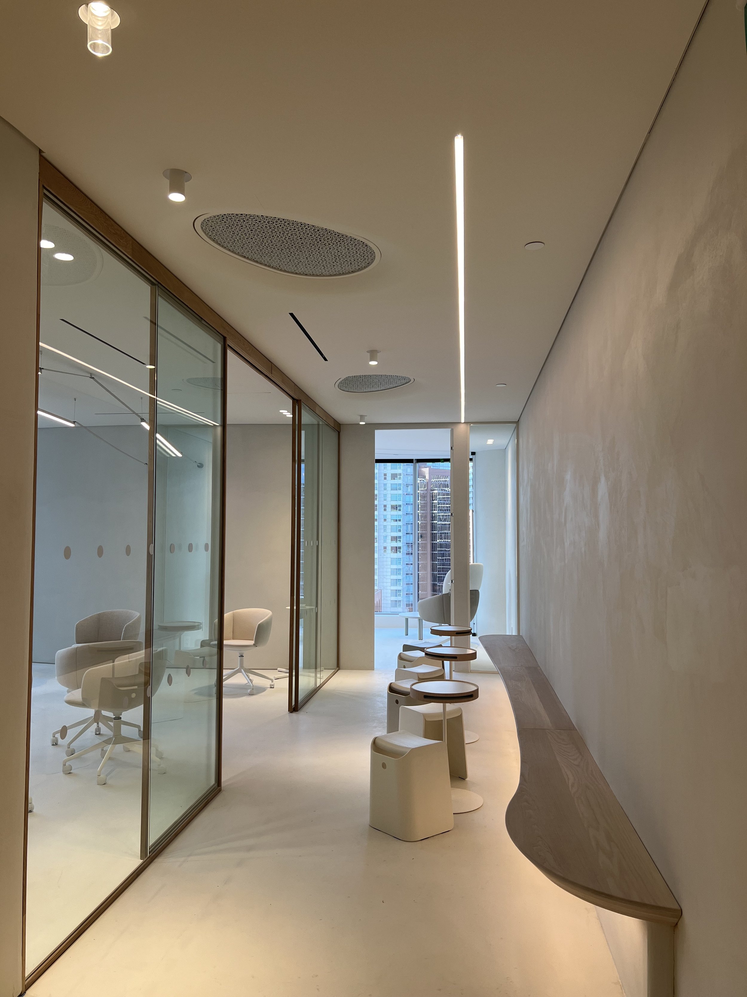 Transition | The entry seamlessly flows into the conference spaces, with clear sightlines and pathways to ensure usability and connectivity.