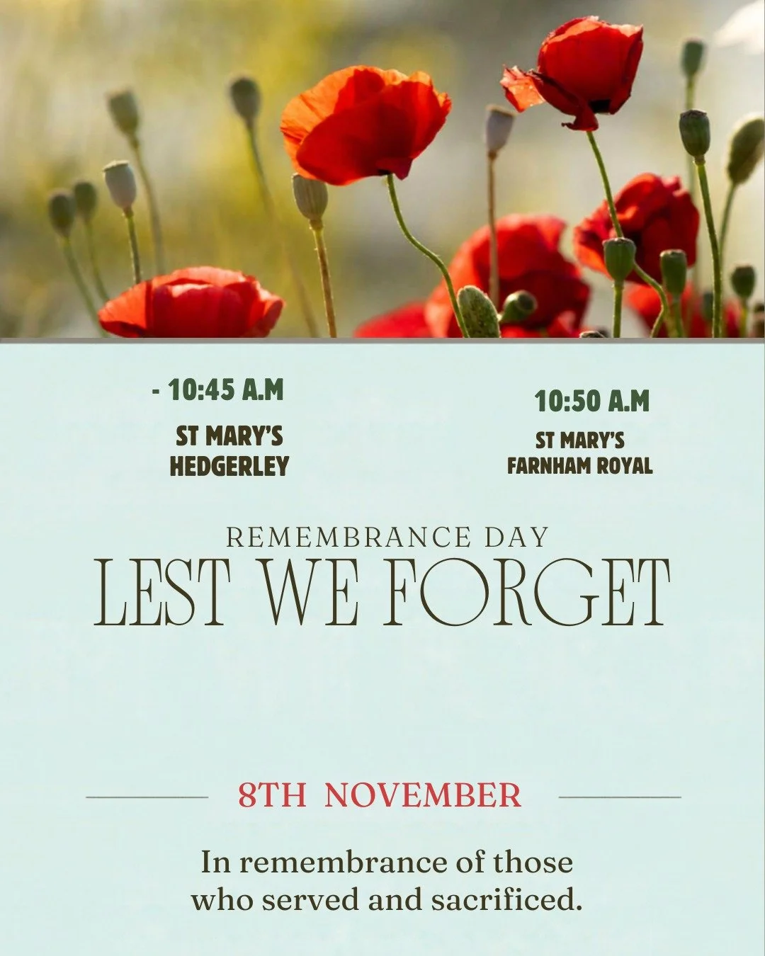 Remembrance Service- Hedgerley