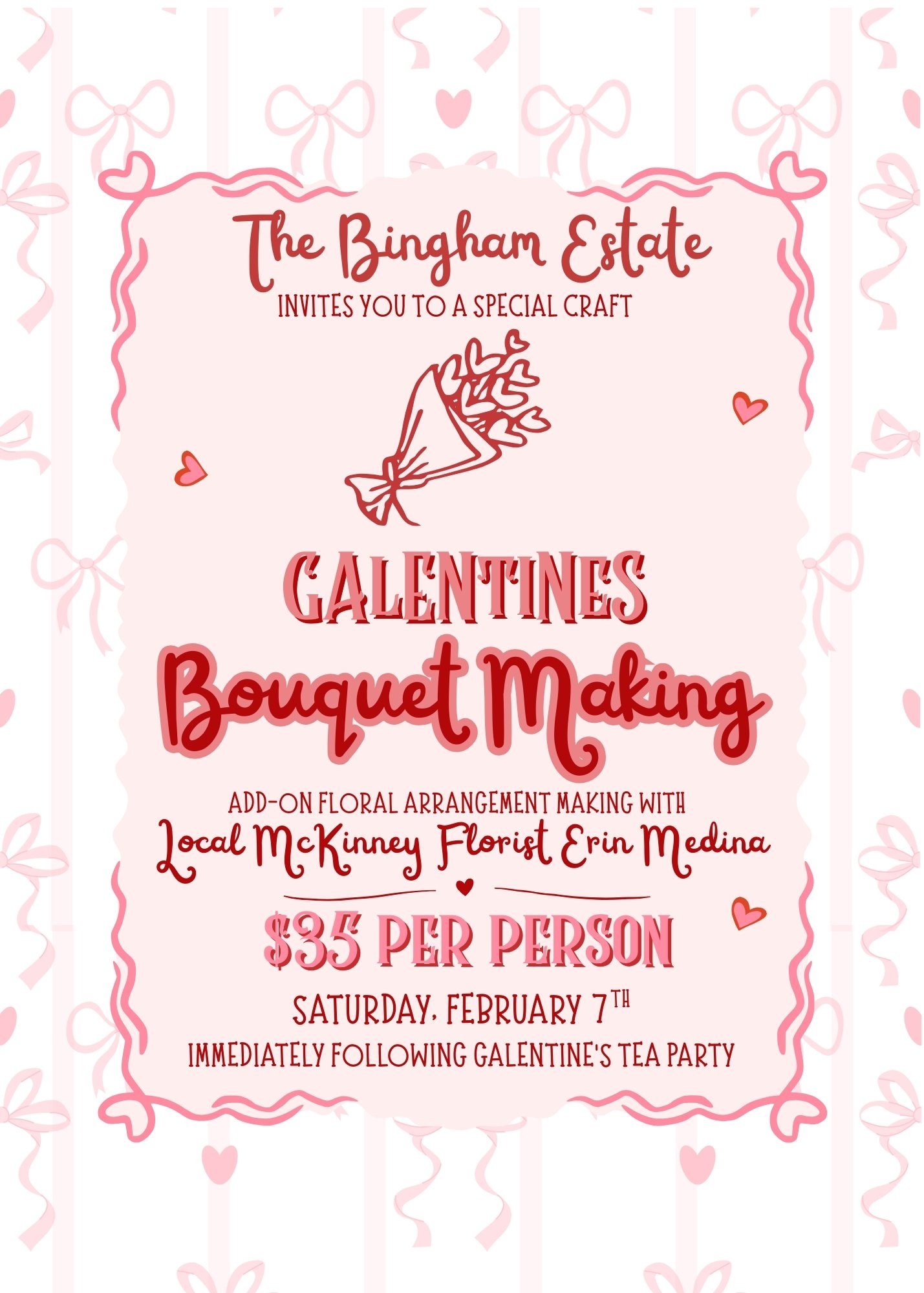 Galentines Bouquet Making Add-On - February 7th - Immediately Following Tea Party