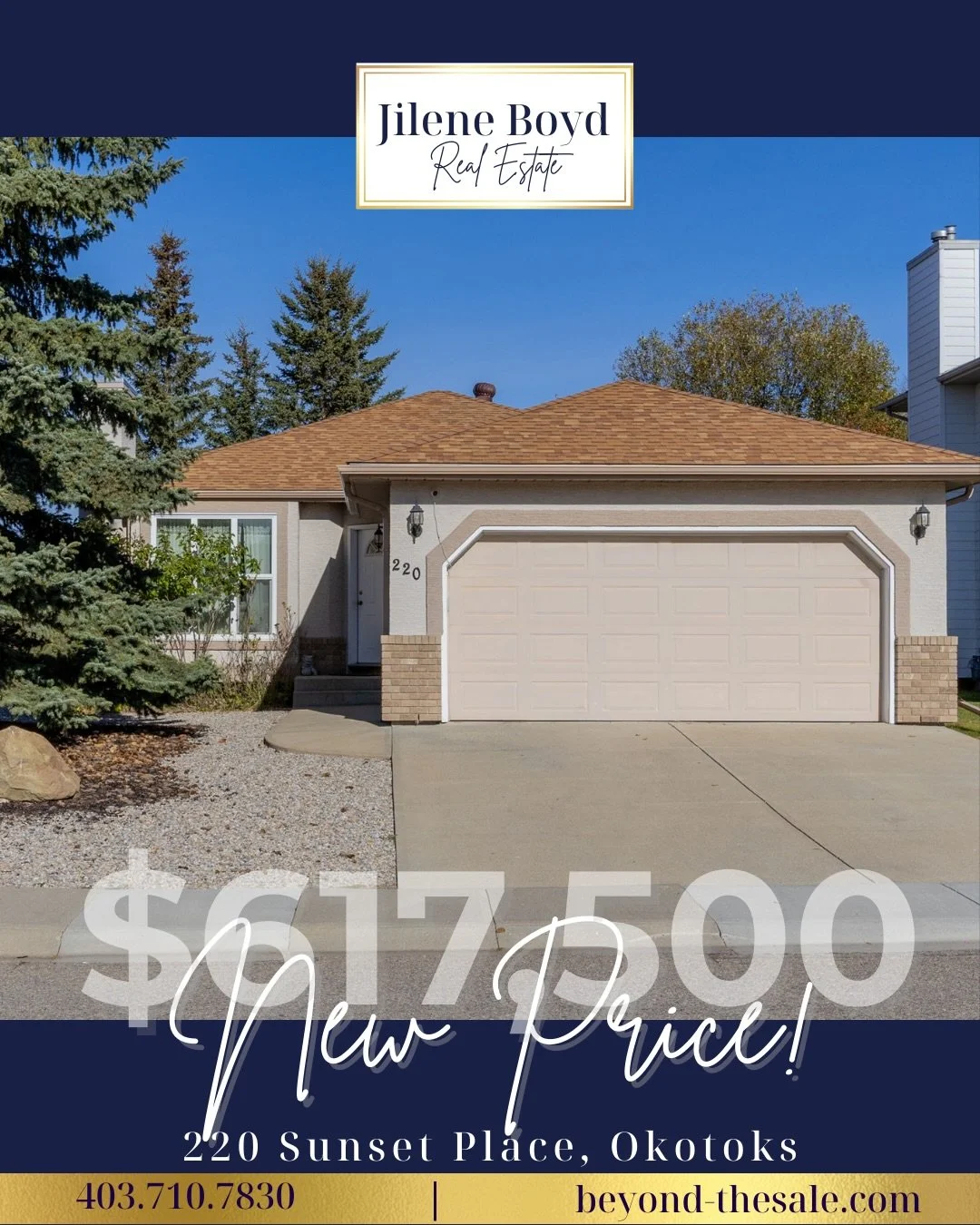 NEW PRICE!! 📍 220 Sunset Place

Fully finished bungalow on the north end of Okotoks, next to schools, amenities and quick access for commuters. 

Now priced at $617,500 💥