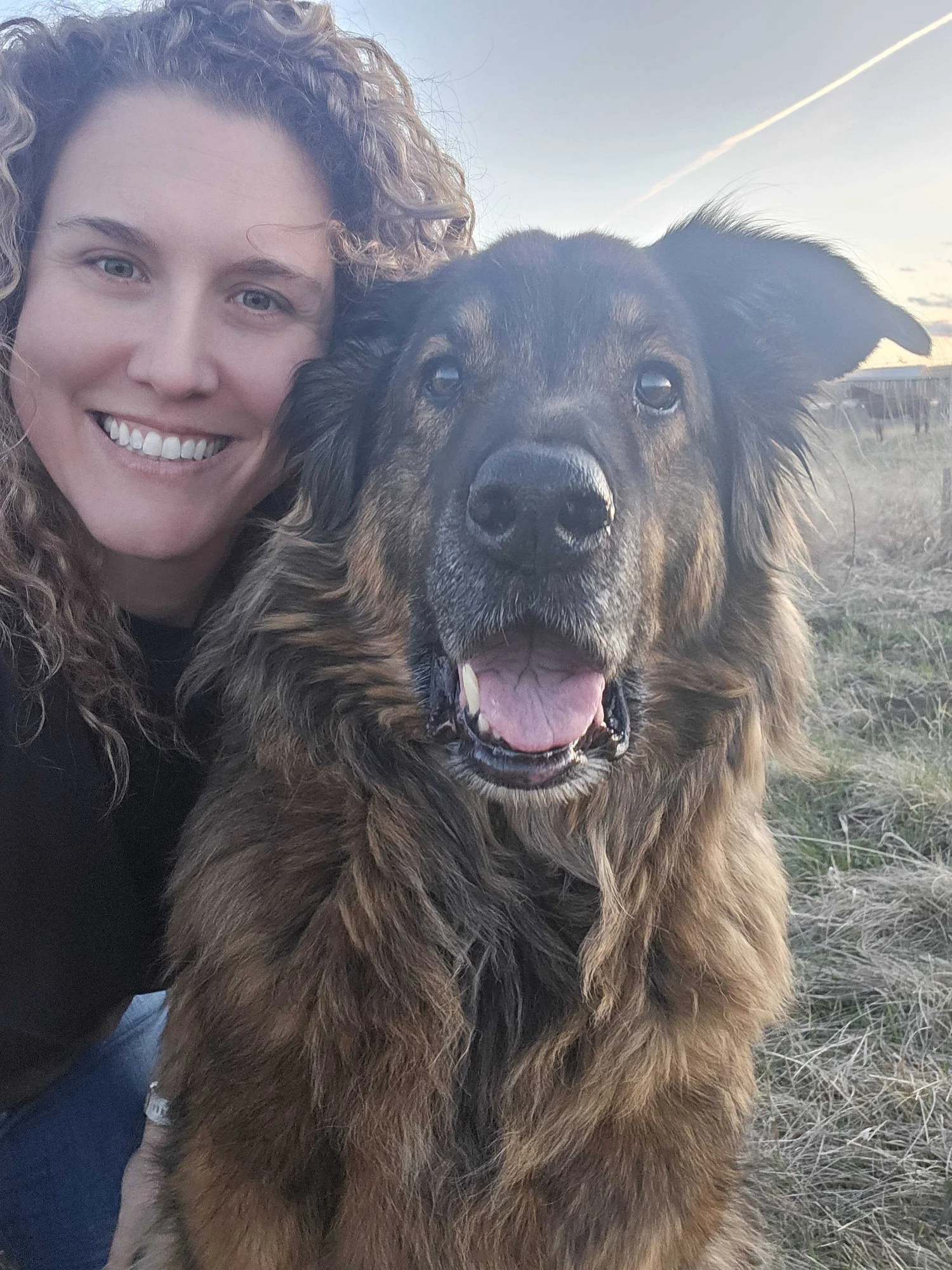 Nikki Nordick, certified dog trainer and behavior consultant, with her dog in Airdrie, Alberta