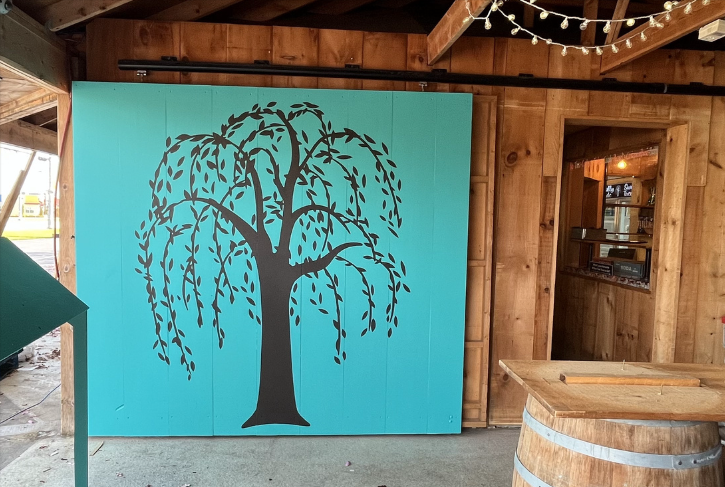 Willow Tree Market Logo Mural
