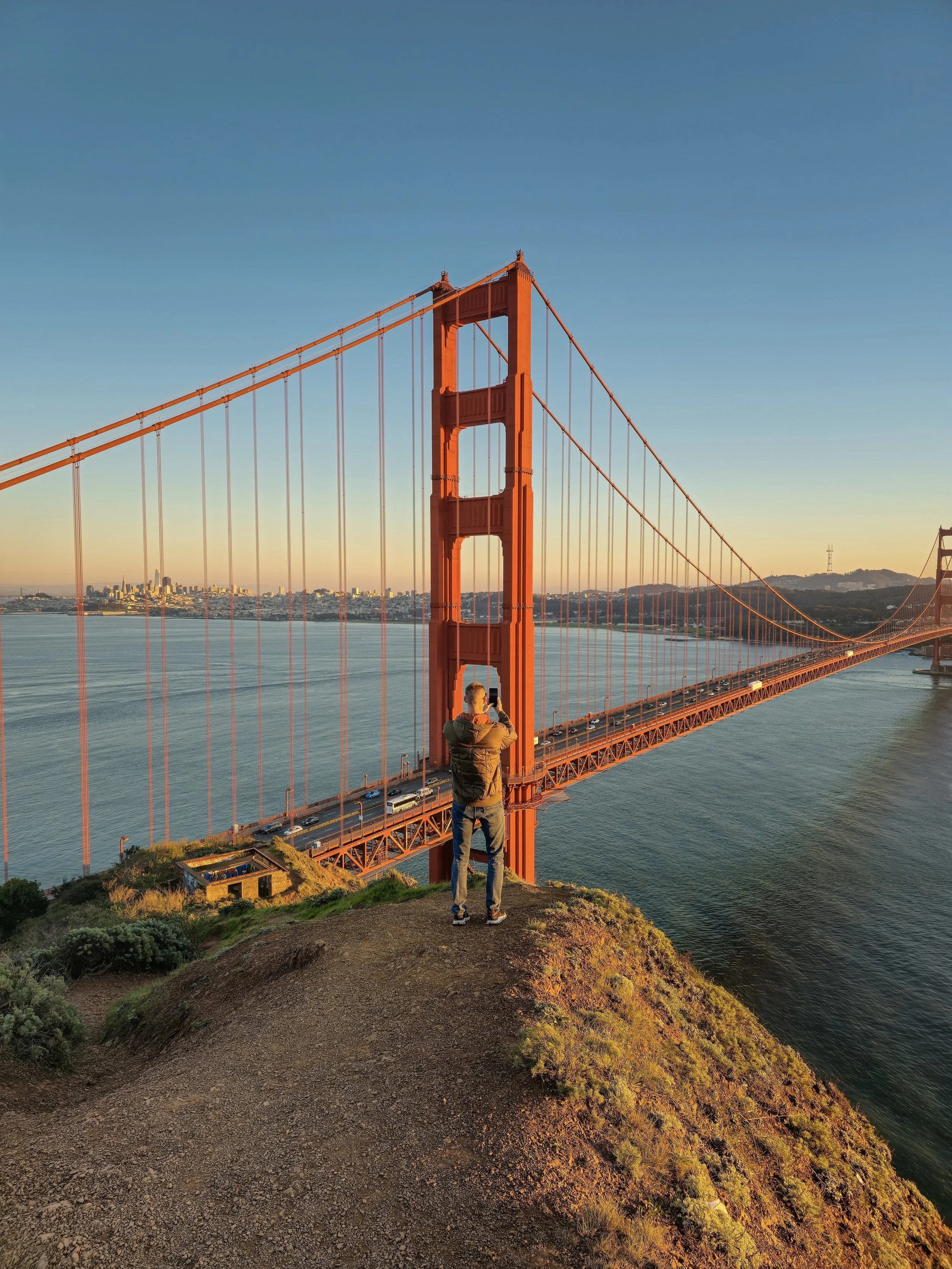 Kyle Huber at Golden Gate Bridge