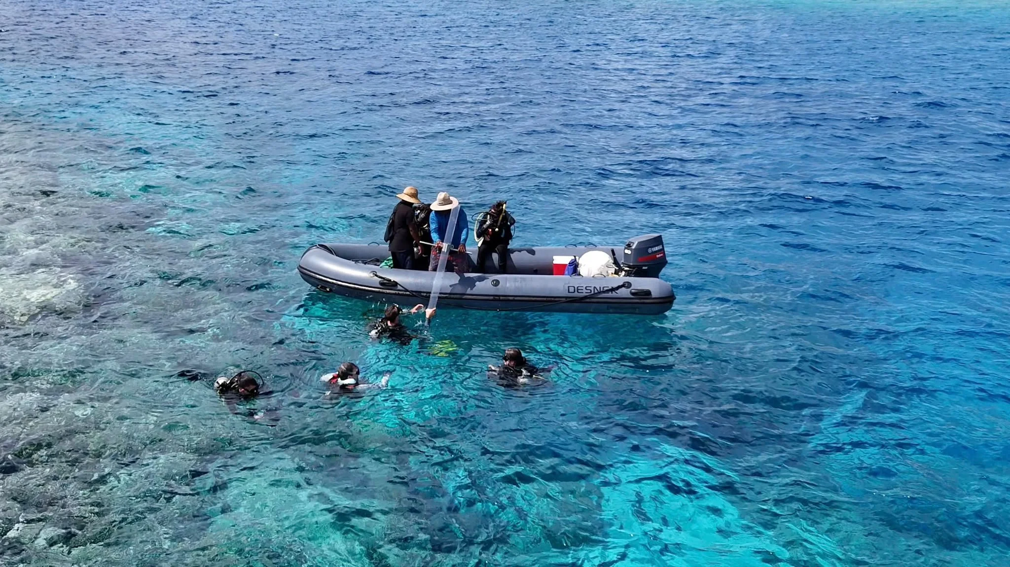 Preparing for a dive in Bikini Atoll, RMI (photo: Barry Ewers)