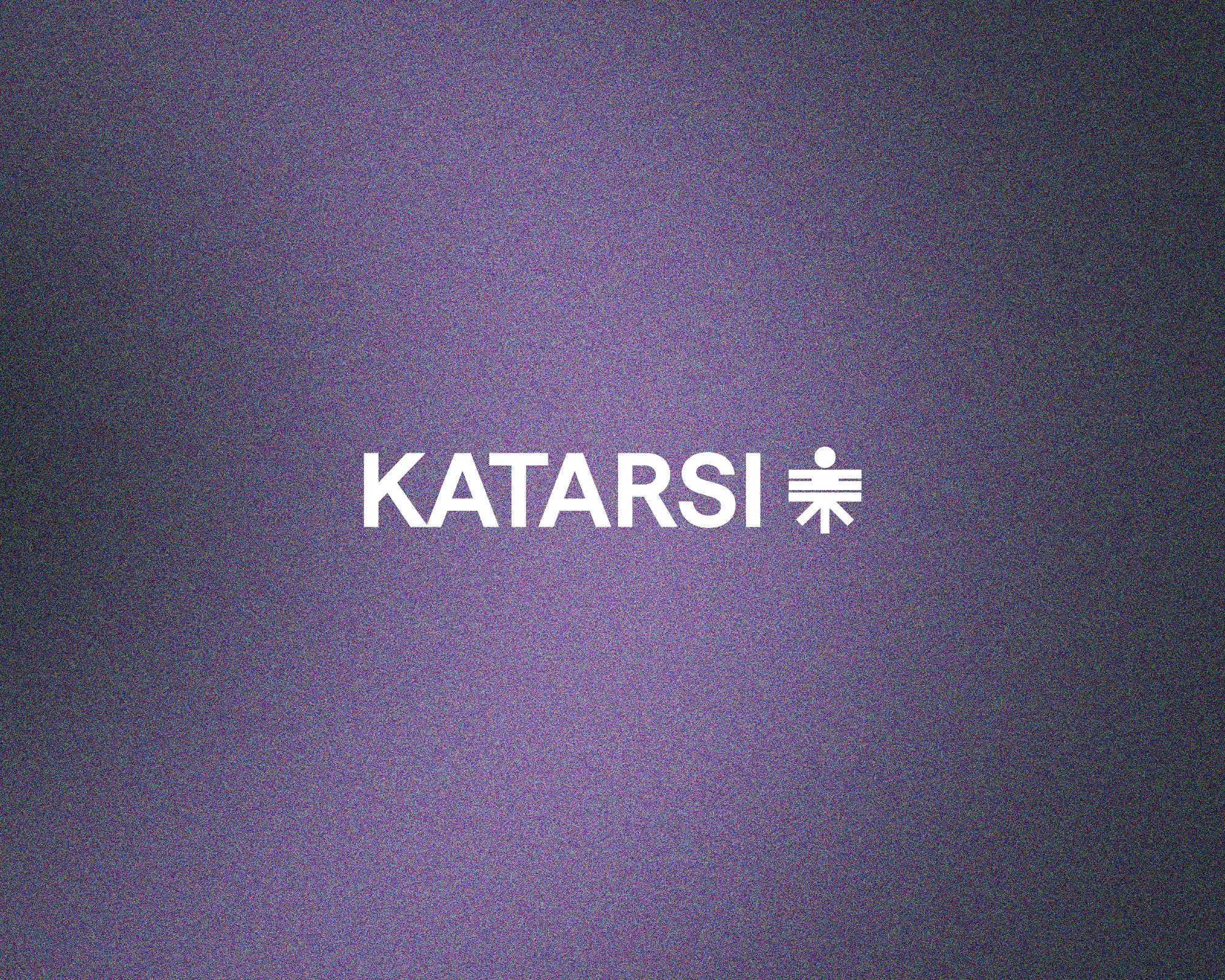 Katarsi logo featuring a minimalist phoenix symbol representing transformation and renewal.