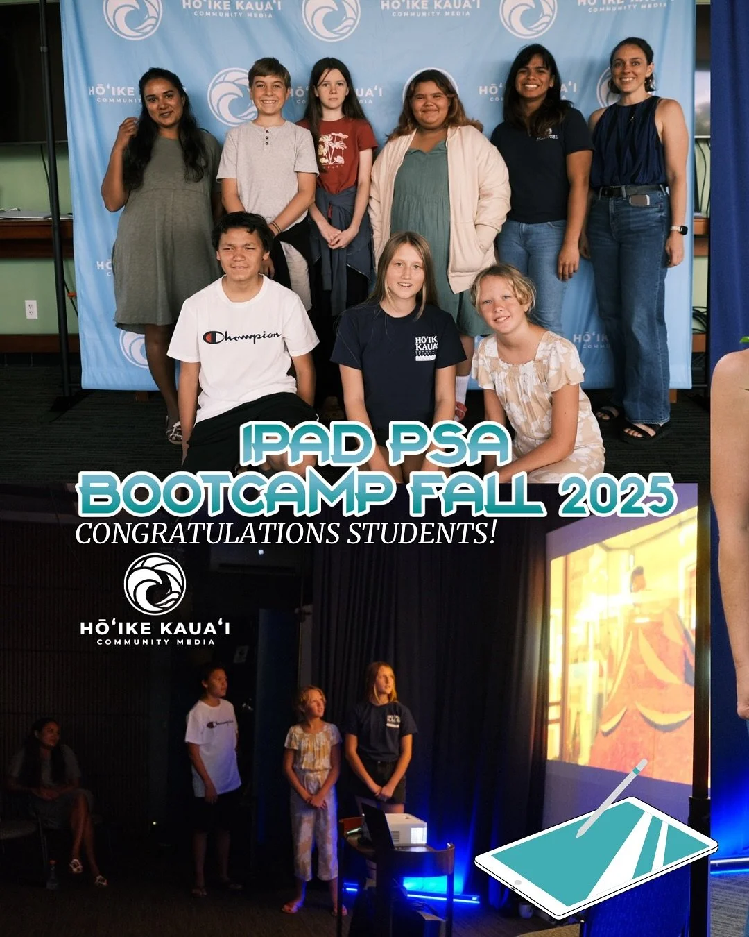 🎉 A big MAHALO to our amazing students &mdash; and to our awesome teachers Olivia + Smeeta &mdash; for wrapping up Hōʻike&rsquo;s first-ever Youth iPad Video Production Bootcamp! 🌺📱🎬

Over three action-packed days, middle + high school students l