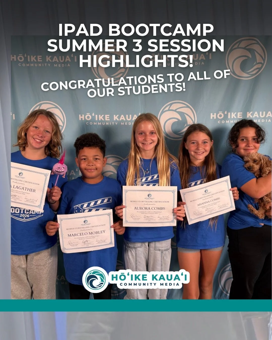 A look back at our iPad Bootcamp: Summer 3! 📱✨

Congratulations to everyone who completed the session! We loved seeing you learn, explore, and build new skills throughout the bootcamp, and we can&rsquo;t wait to see what you do next.

A big mahalo t
