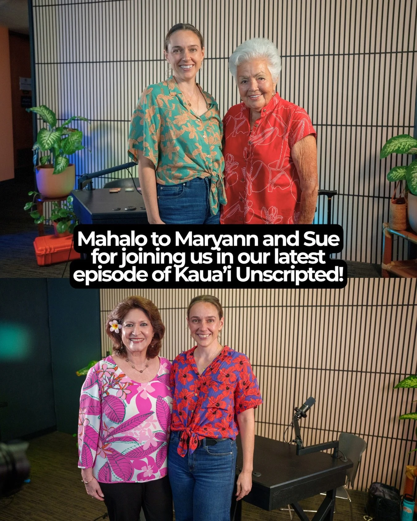 Mahalo to both of these amazing women for joining us in our studio for a chat. Both episodes are live on our YouTube channel and podcast platforms.