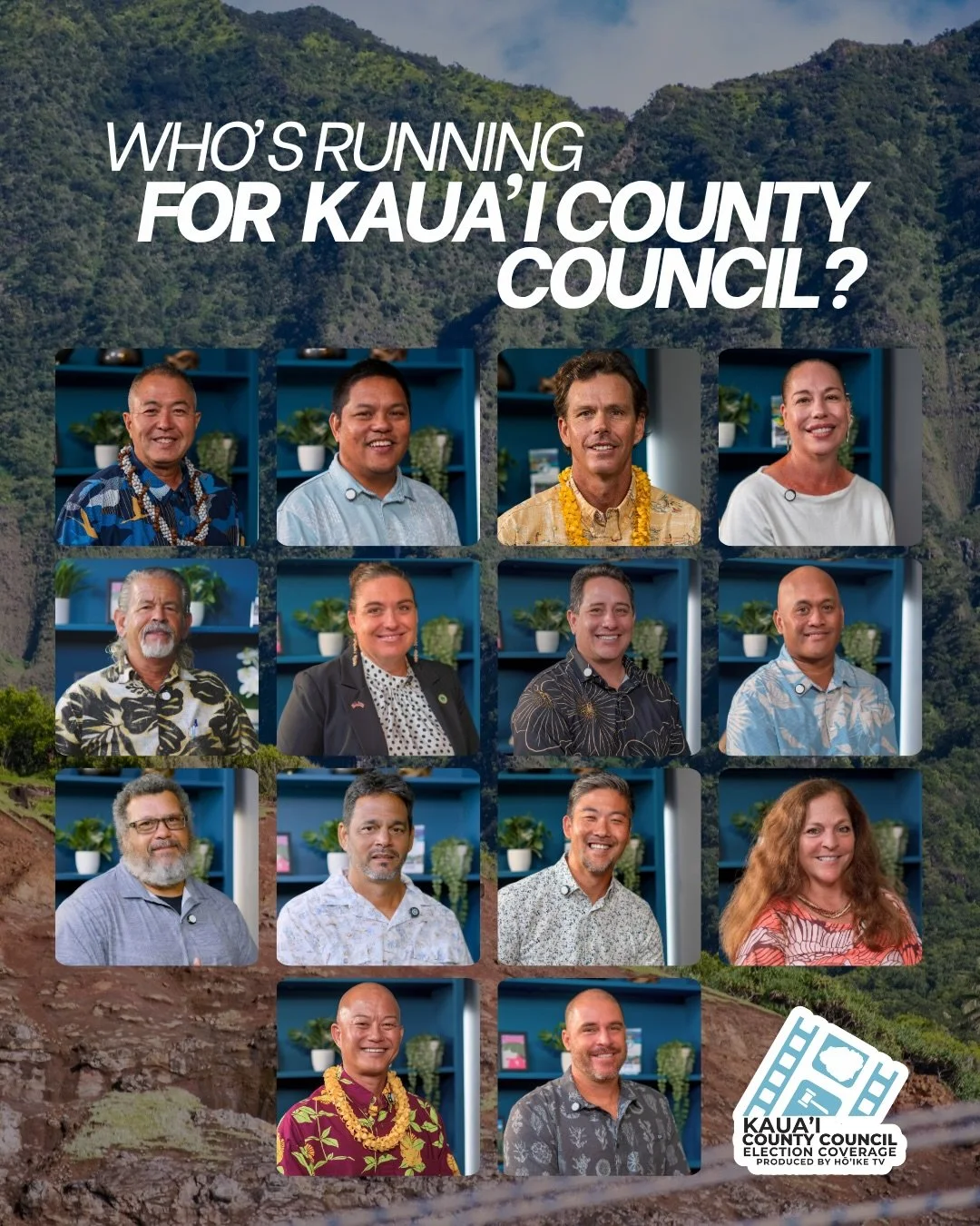 Who&rsquo;s running for Kauaʻi County Council? 🗳️

Swipe through to meet the candidates participating in Hōʻike&rsquo;s 2026 County Council Election Coverage.

🎥 Full candidate interviews release October 6.

@paulforkauai @maddisonbulosan @coots4co