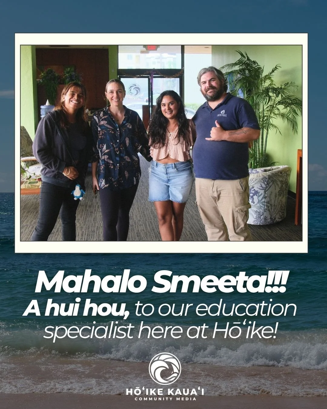 Mahalo and farewell, Smeeta! 🌺

She helped run weeks of iPad bootcamps, came in on Saturdays to teach our producers when she saw a need for a weekend class, and labeled every single piece of new equipment we got. She empowered our students to imagin