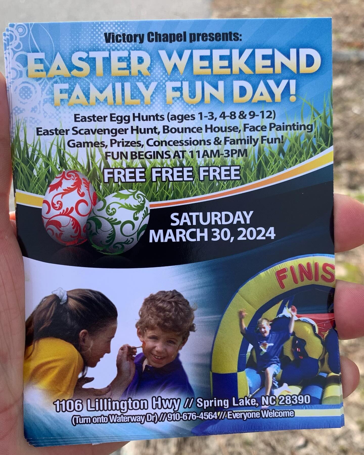 Our family fun day is in 3 weeks!! Fun and games for the kiddos and food for all!! 

#familyfriendly #easterweekend