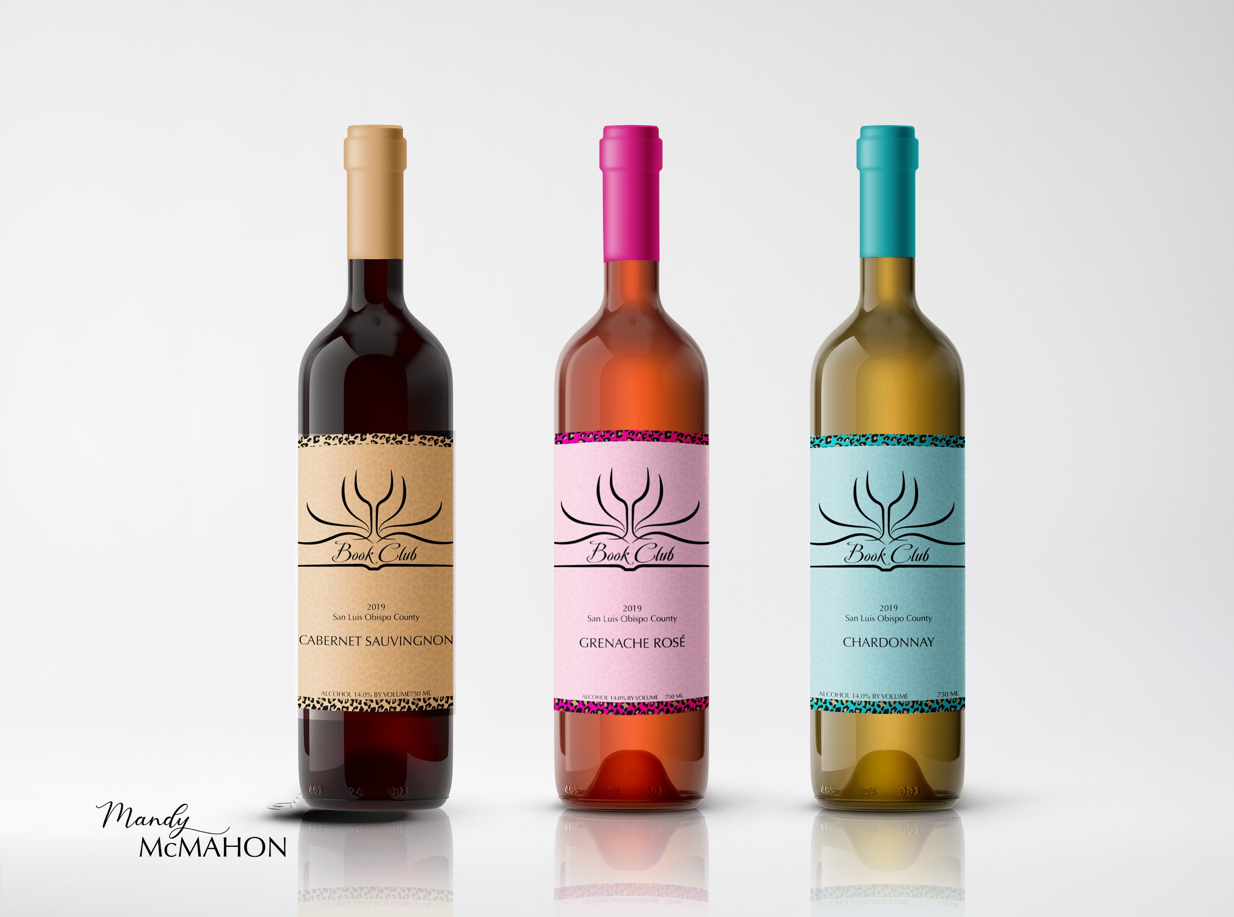 Beverage brand creation- logo, front and back labels created using Adobe Illustrator, and Photoshop for mockups