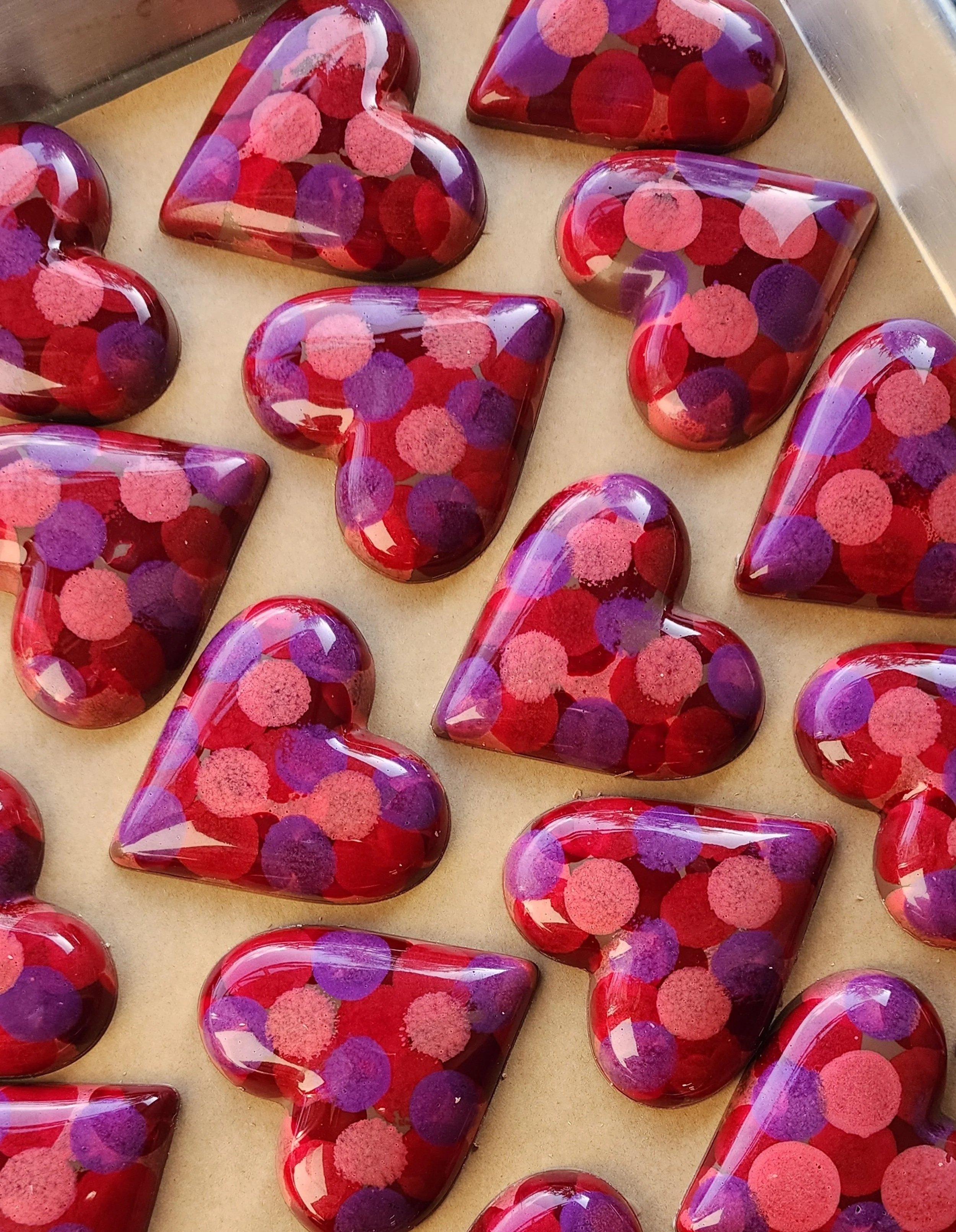 Caramel Chocolate Hearts