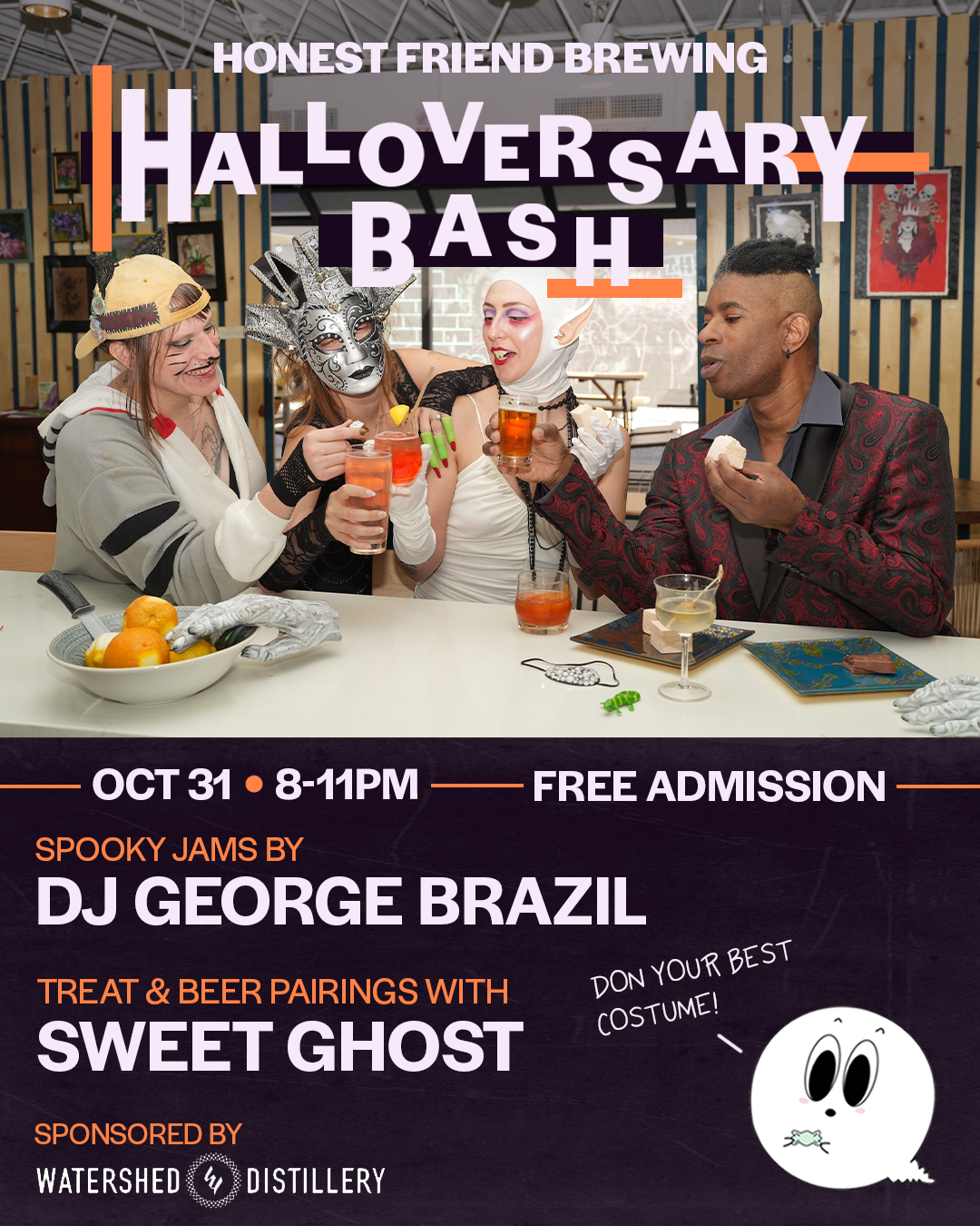 Coming up: Honest Friend Brewing Halloversary + Sweet Ghost Treats & Beer Pairings