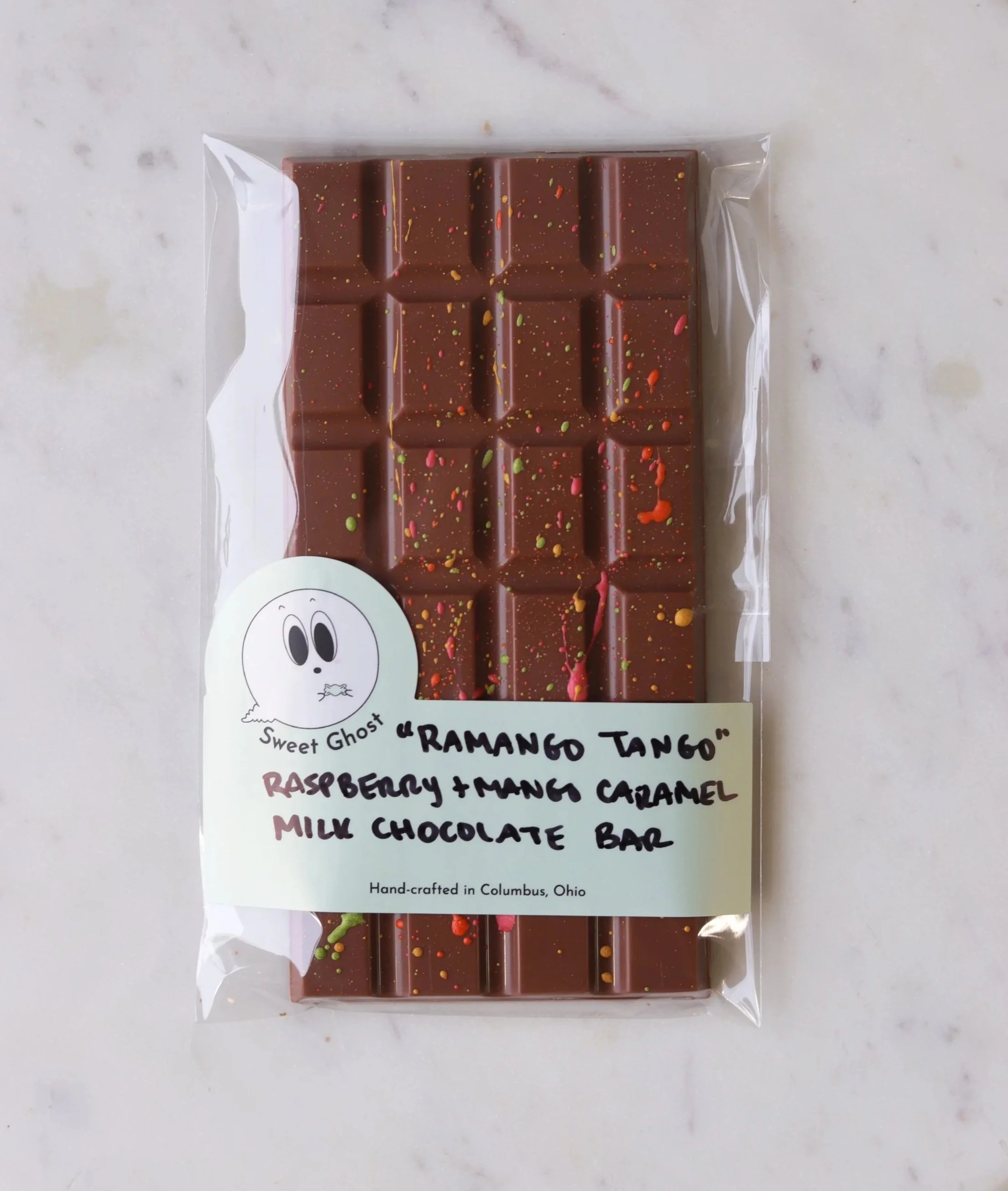 New! "Ramango Tango" Raspberry & Mango Caramel Milk Chocolate Bar