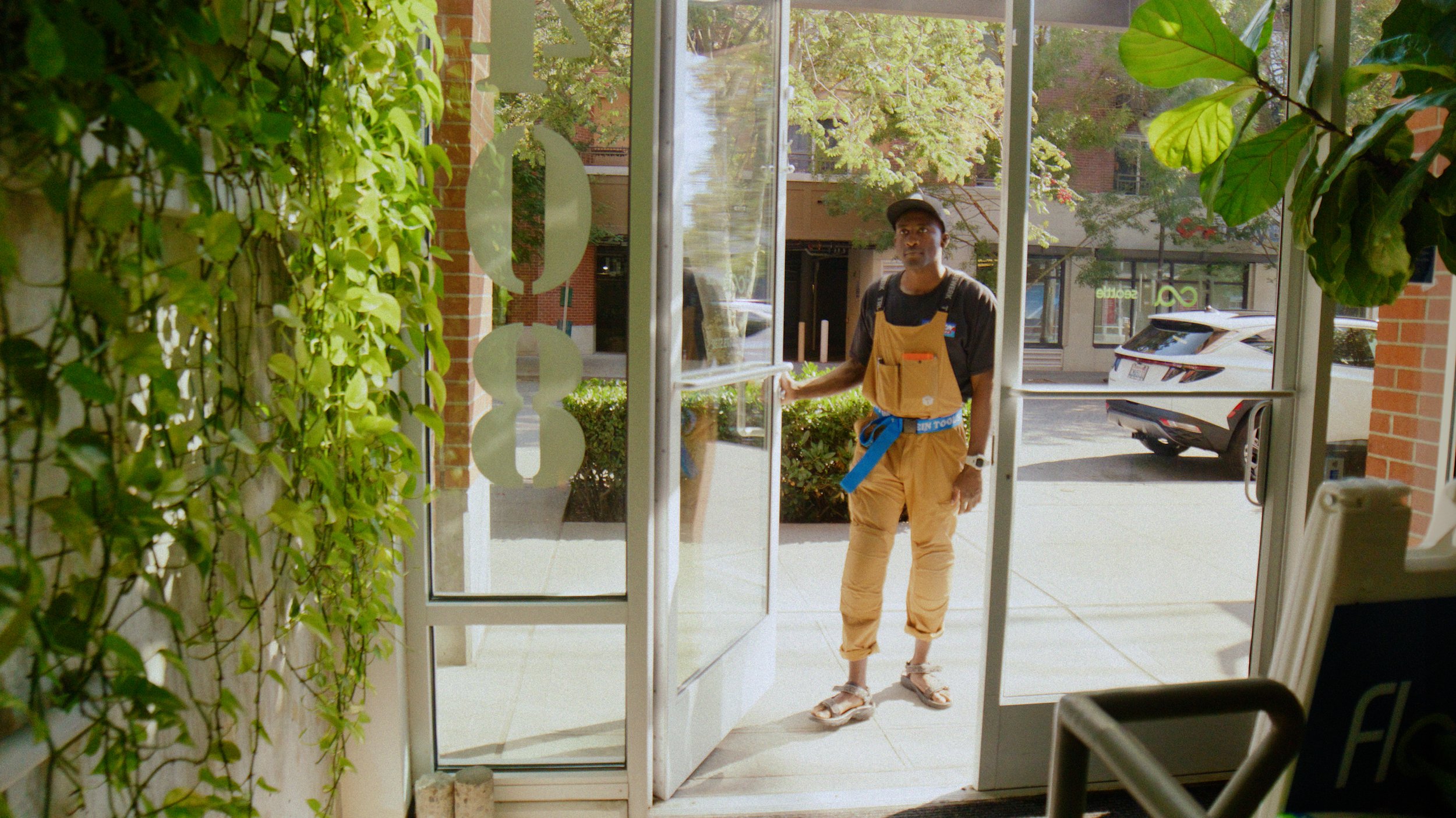 Video Production Photo of Customer Entering a business