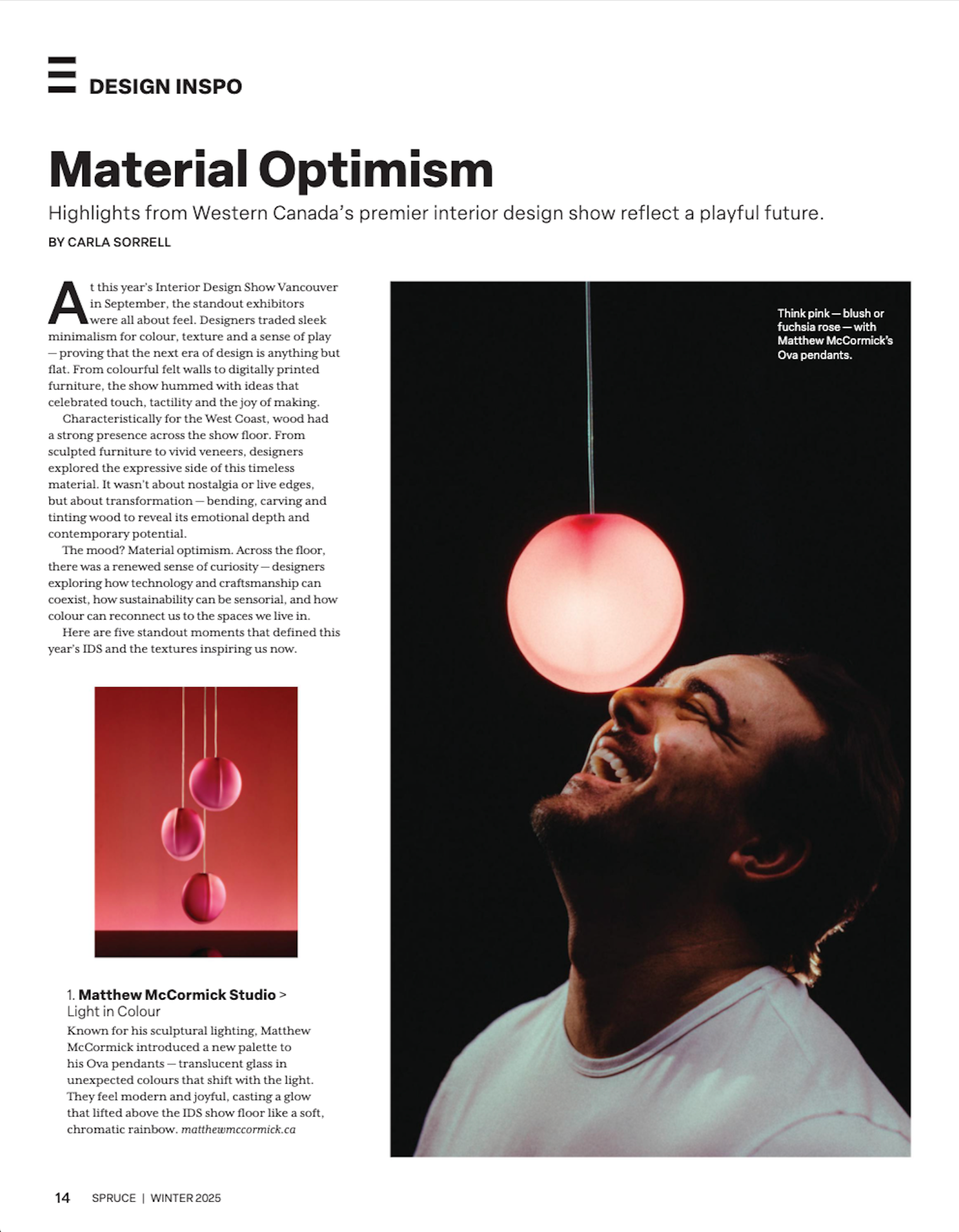 Spruce Magazine IDS Highlight - December 2025