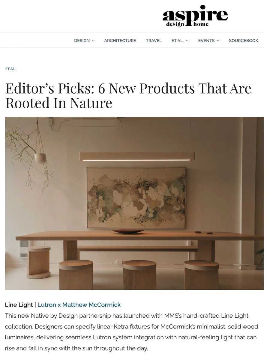 ASPIRE DESIGN AND HOME - 6 NEW PRODUCTS THAT ARE ROOTED IN NATURE