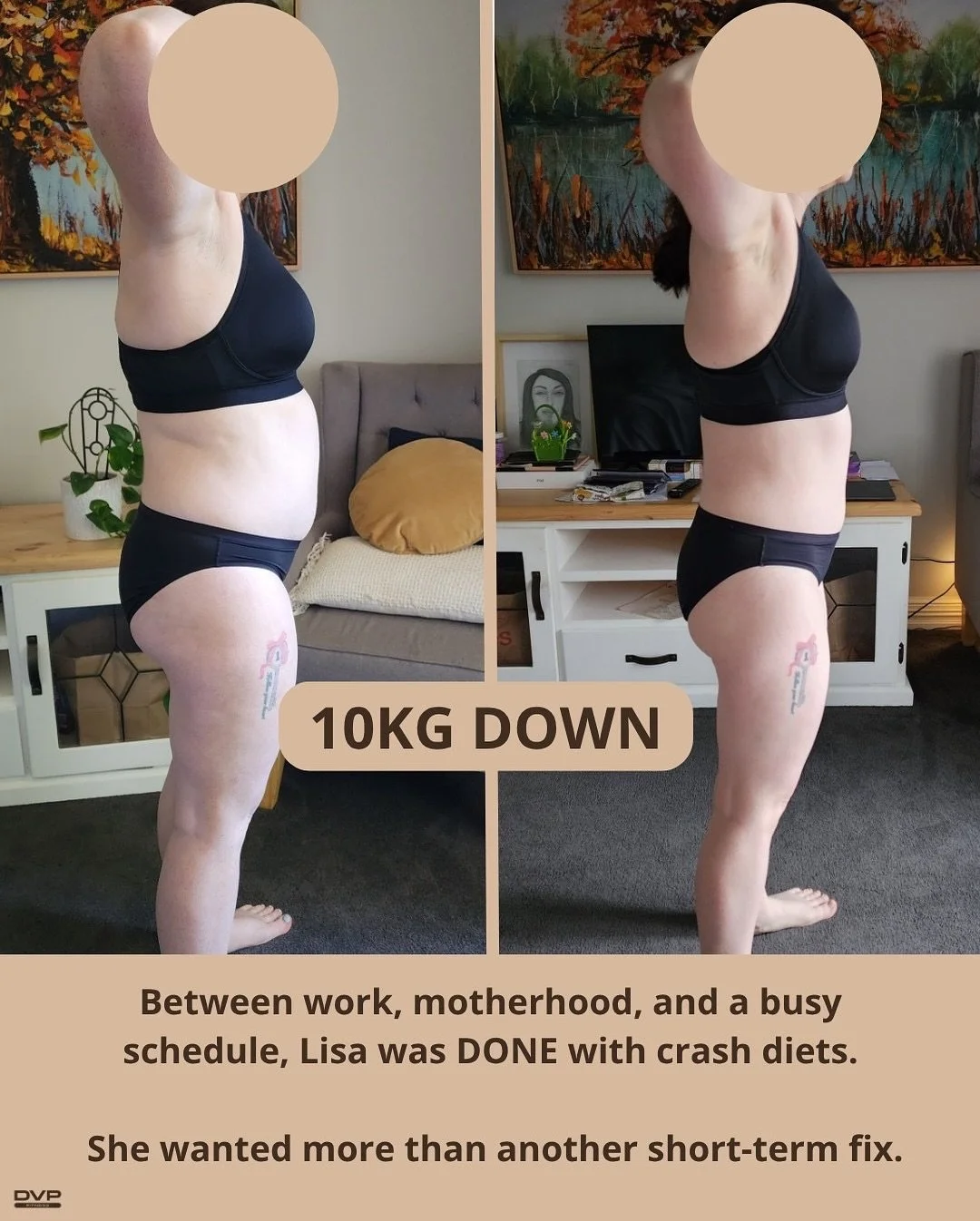 ✨ No more quick fixes. ✨

Between work, motherhood, and a busy schedule, Lisa didn&rsquo;t want another diet that left her feeling restricted and exhausted.
What she truly wanted was BALANCE:
✅ Confidence in her body
✅ Freedom to enjoy meals out and 