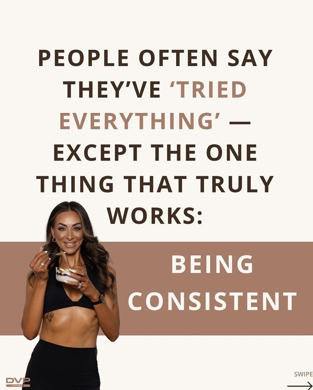 People say they&rsquo;ve tried everything &mdash; except the one thing that actually works: being consistent.

Everyone blames genetics&hellip; yet 👇
💥 92% don&rsquo;t hit their protein goal
💥 88% don&rsquo;t train consistently
💥 75% sleep less t