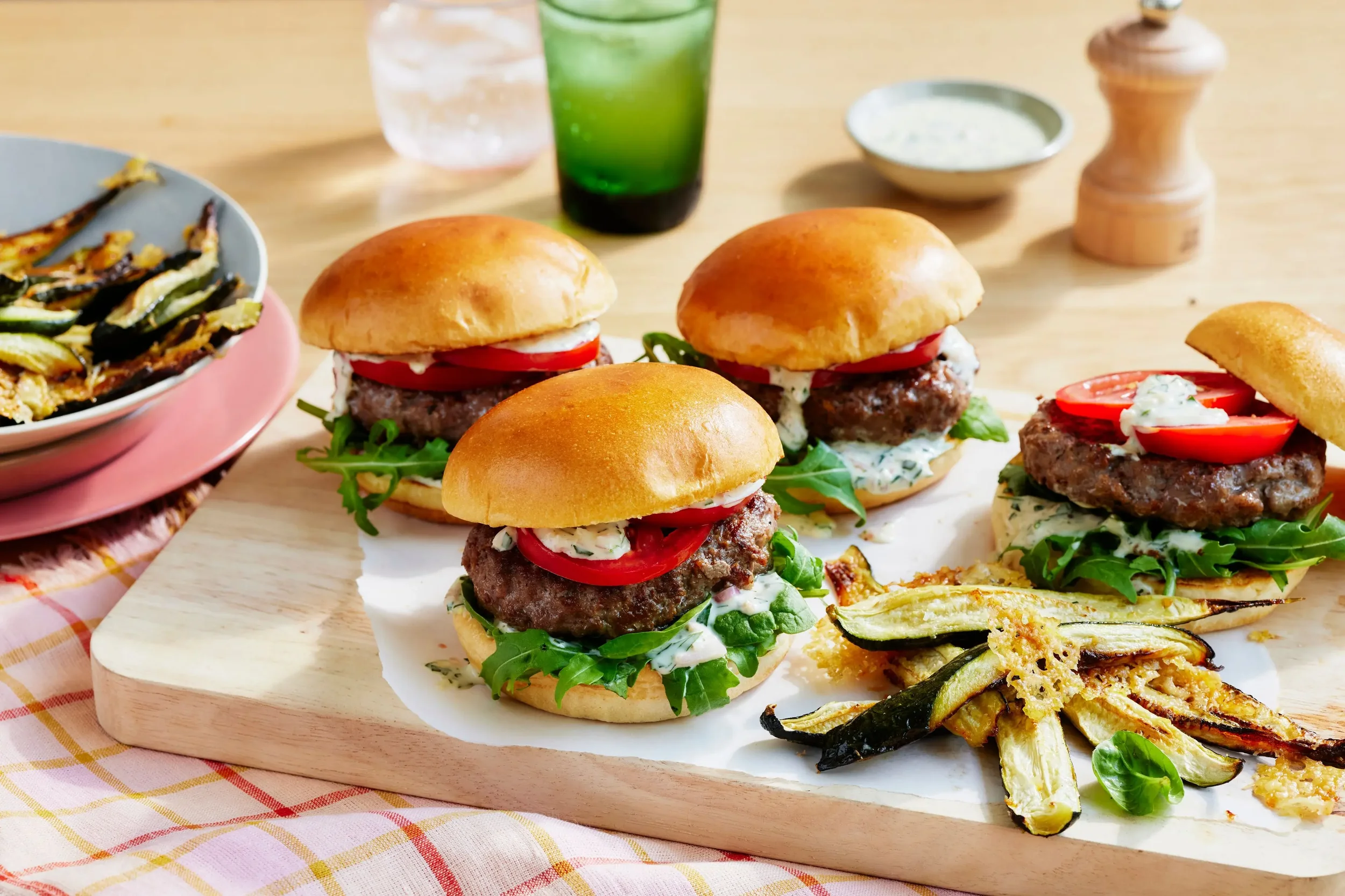 Gluten-Free Beef Burger with Zucchini Chips (DF)(GF) (405 cals) 