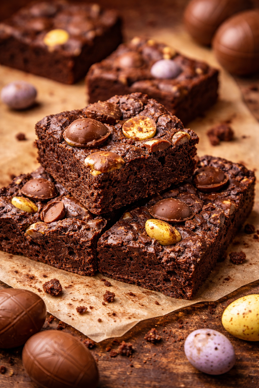 LEFTOVER EASTER EGG PROTEIN BROWNIES (225 CALS)