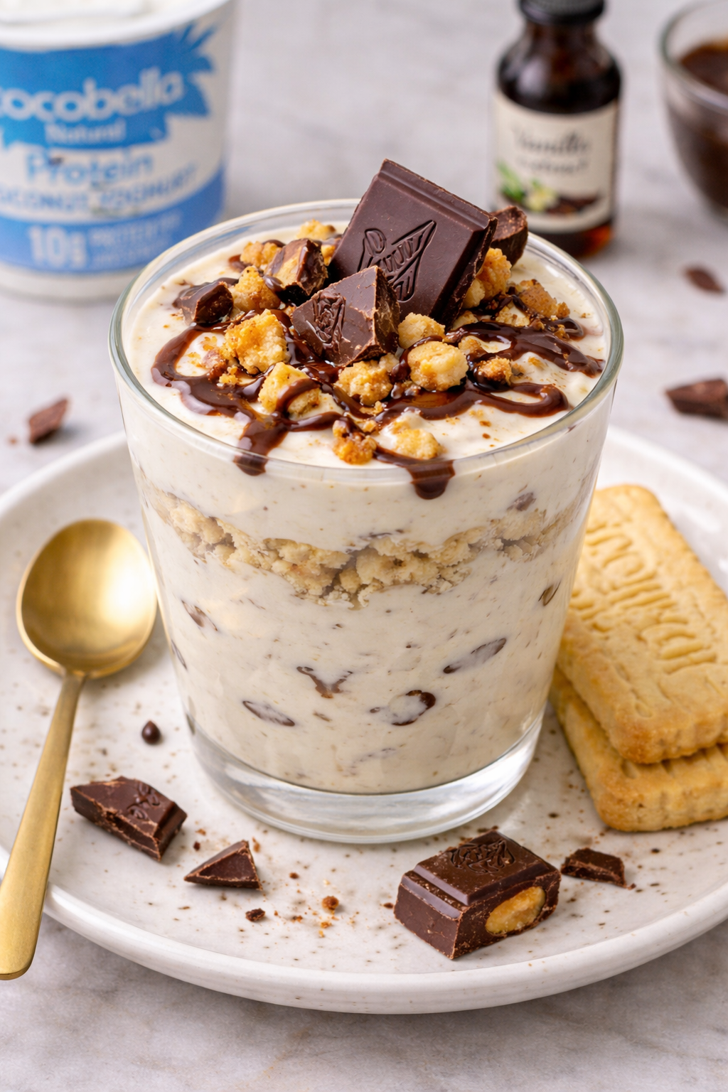 Biscuit dessert cup (434 cals)