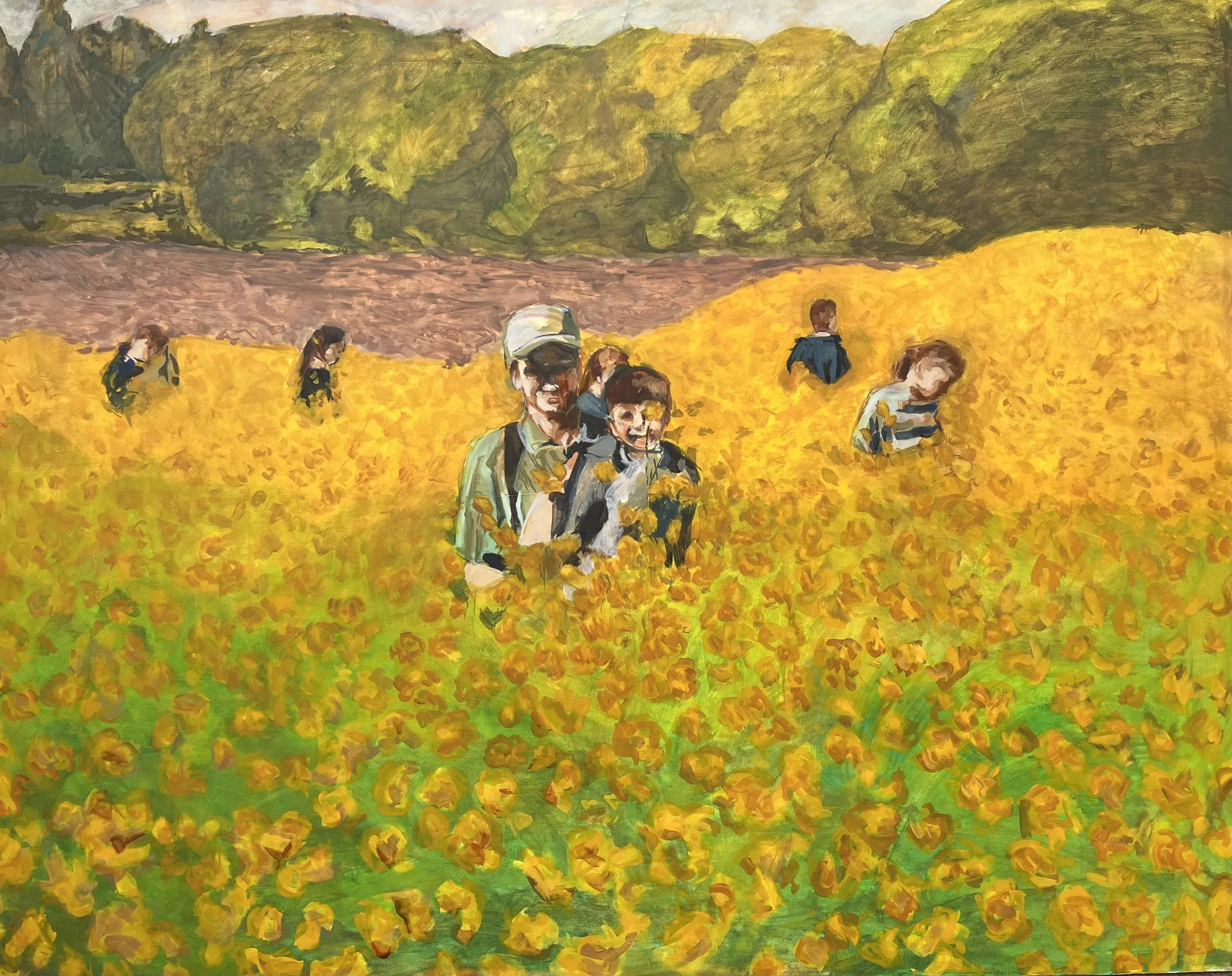 In the Field, 2024, Oil on canvas - 48 x 60 x 1 in
