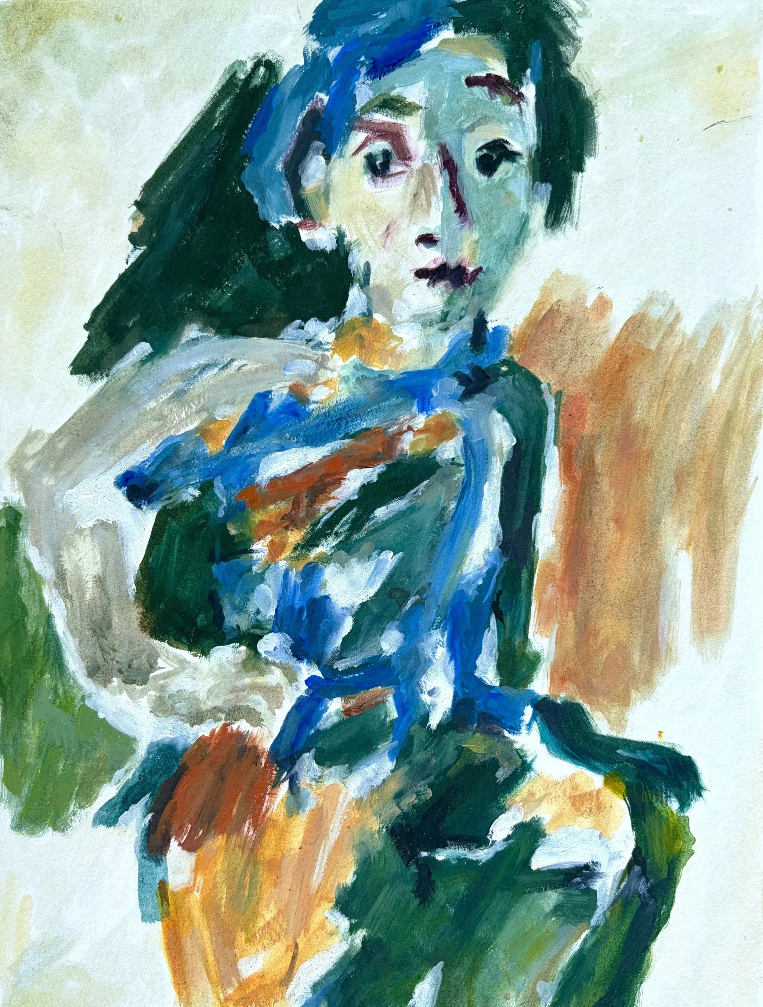 K, 2026, Oil on paper - 9 x 12 in