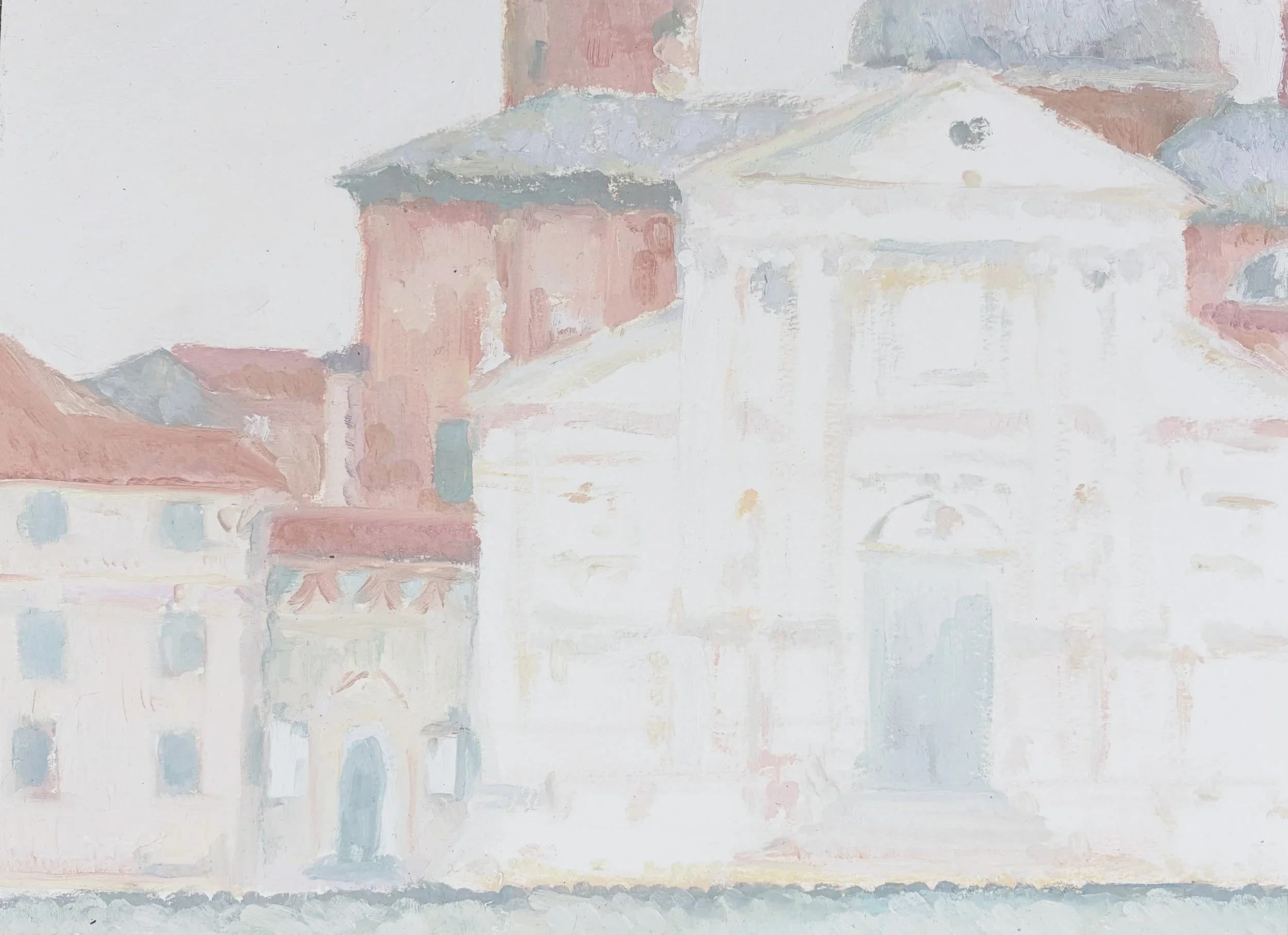 Abbazia di San Giorgio Maggiore, 2026, Oil on paper, 9 x 12 in - $1900