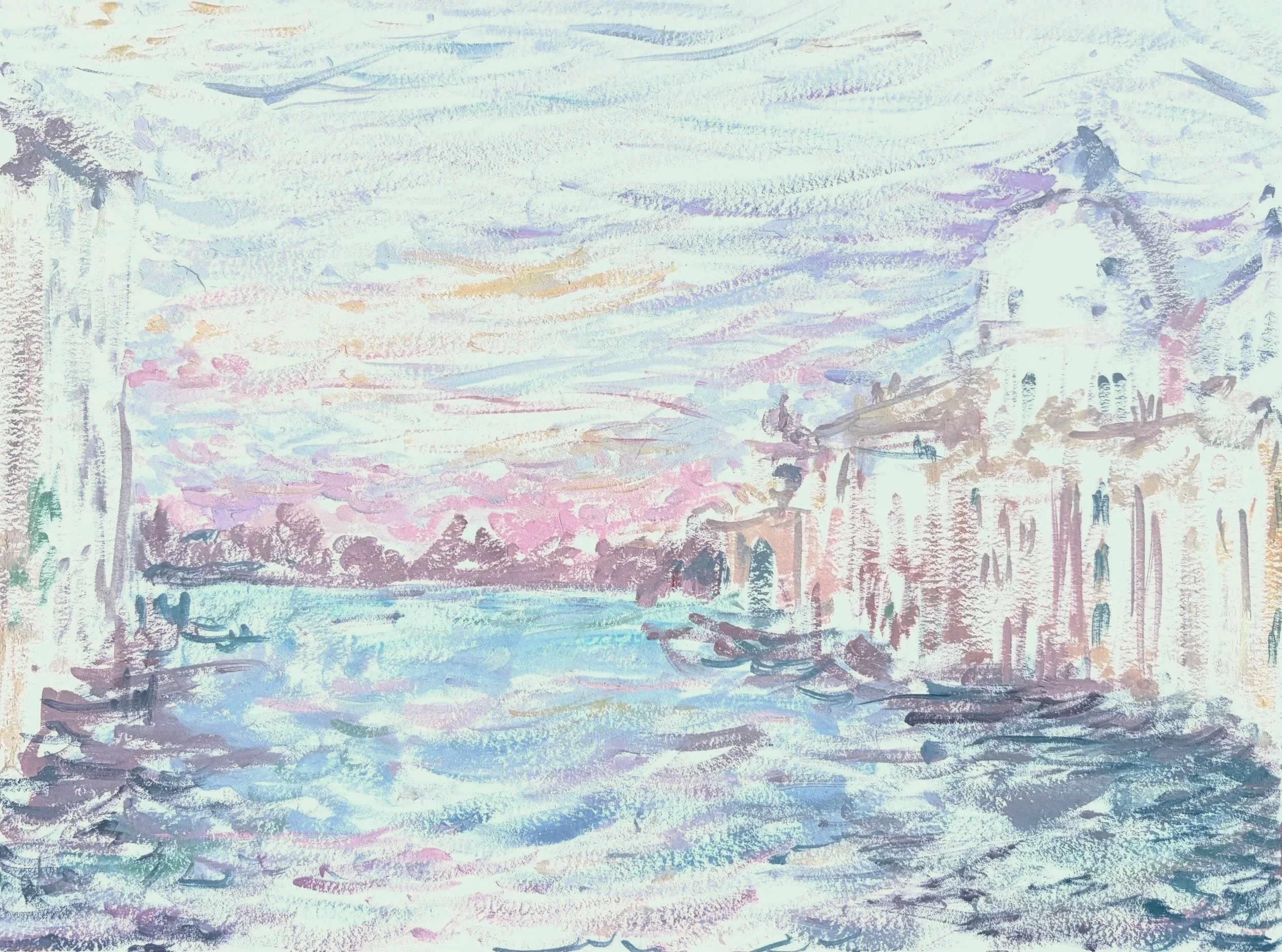 Off the Academia, 2026, Oil on paper - 9 x 12 in